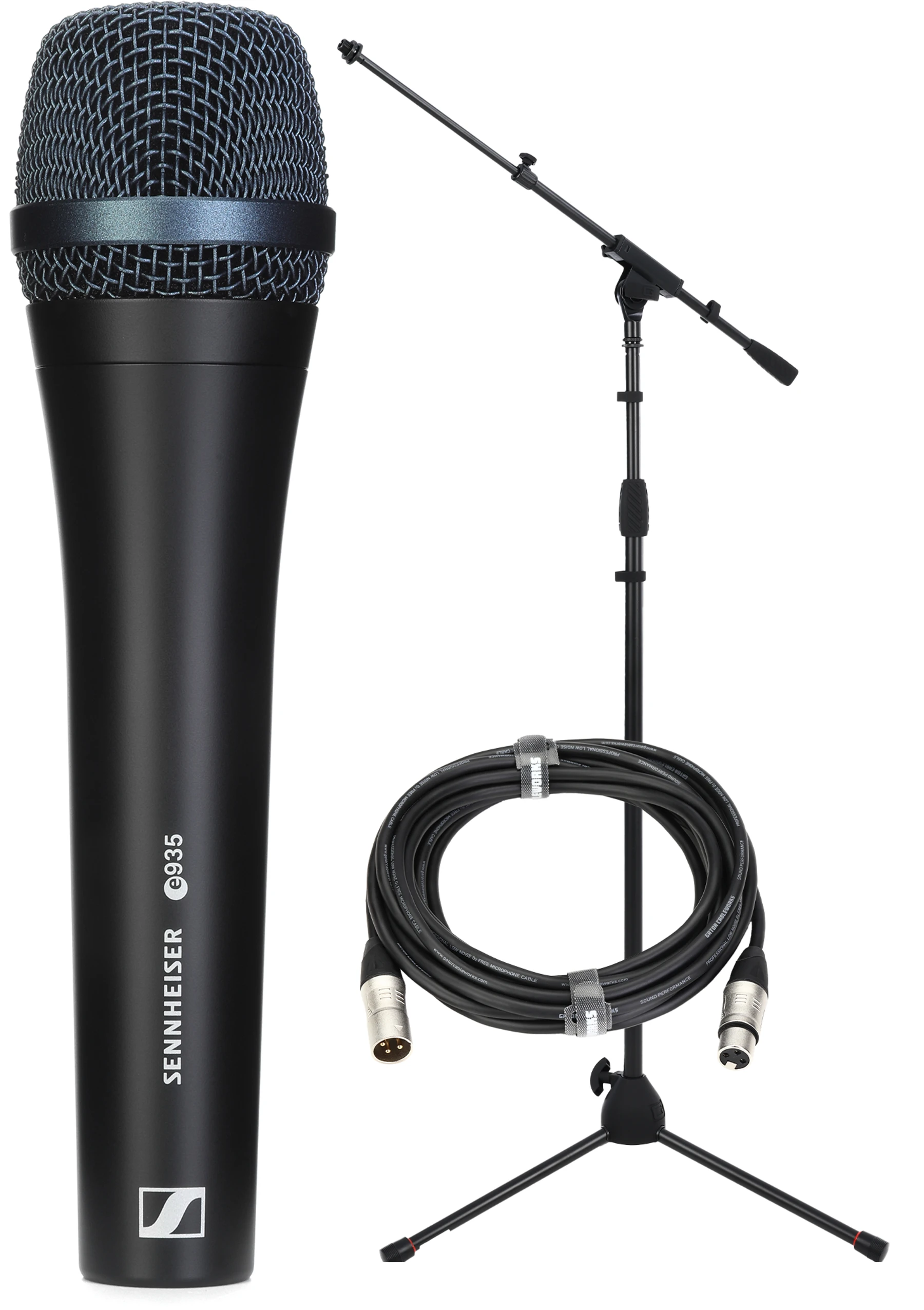 Sennheiser e 935 麦克风套装，含支架和线缆