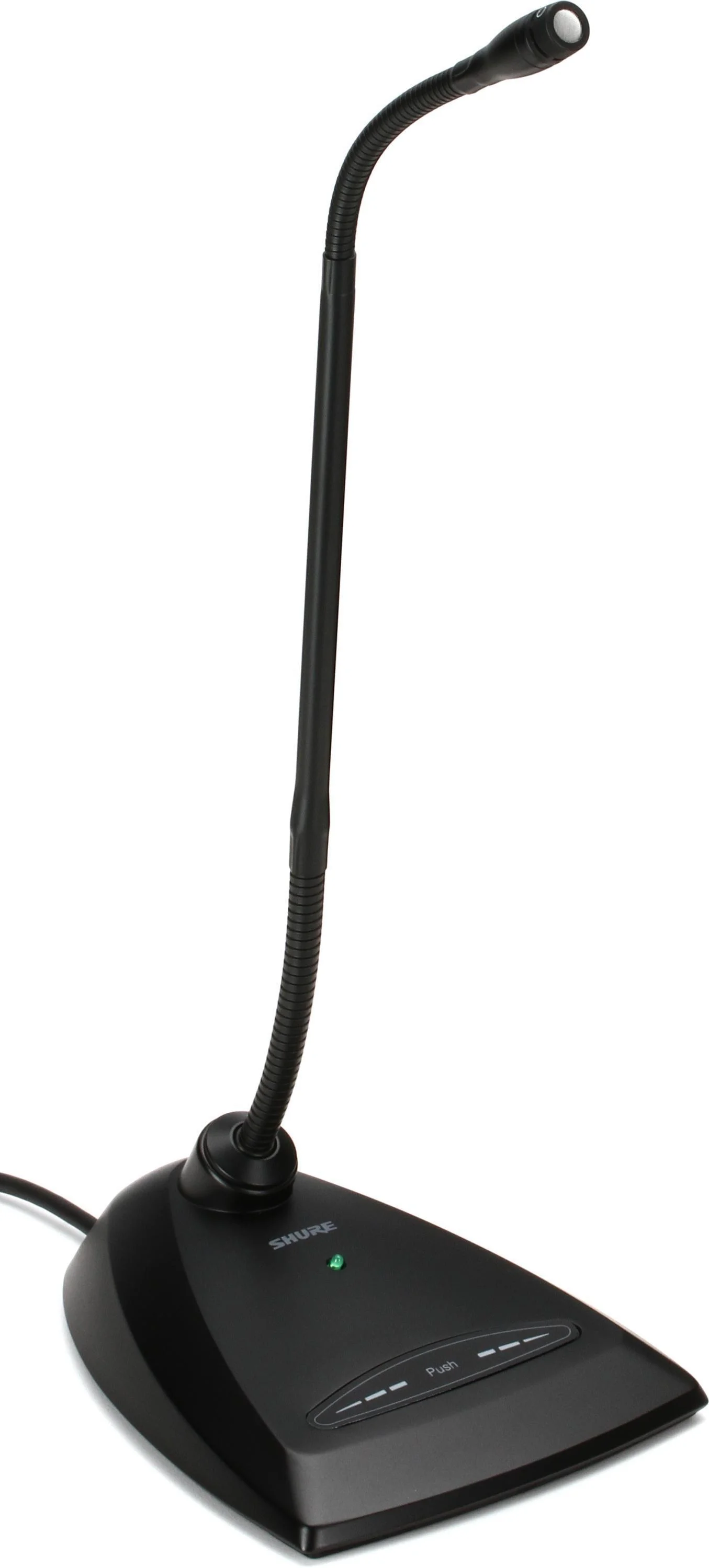 Shure MX412D/C 12 英寸心形指向鹅颈麦克风，带桌面底座和前置放大器