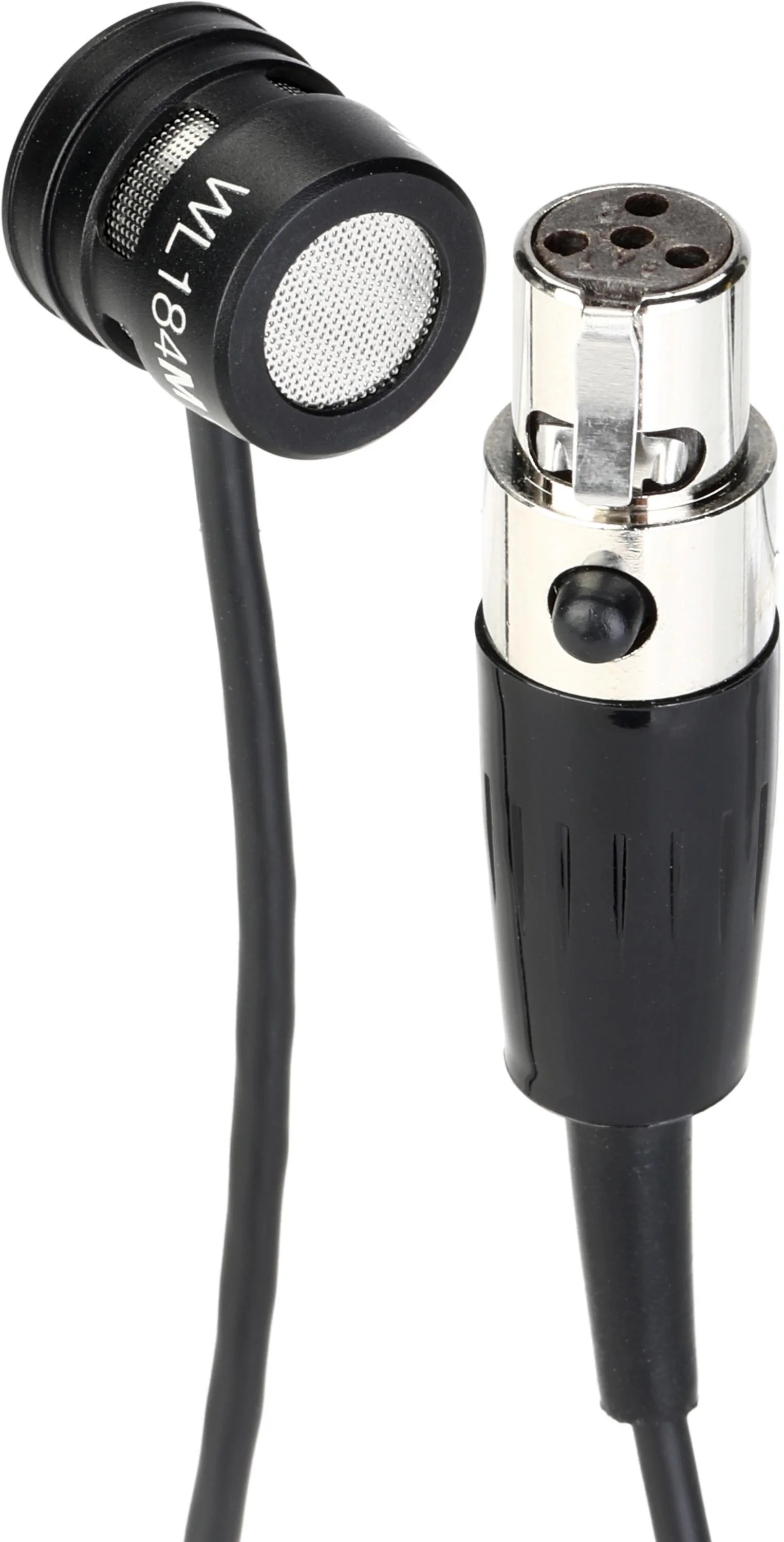 Shure WL184m 超心形领夹式麦克风，配 TA4F 接头 - 黑色