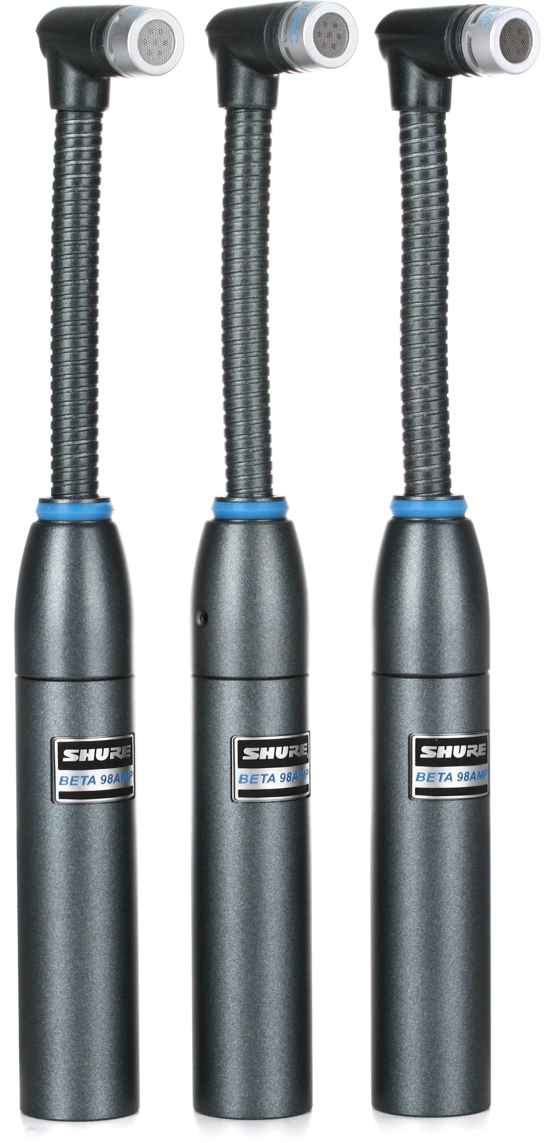 Shure Beta 98AMP/C-3PK 心形指向电容鹅颈麦克风，带XLR前置放大器（3支装）