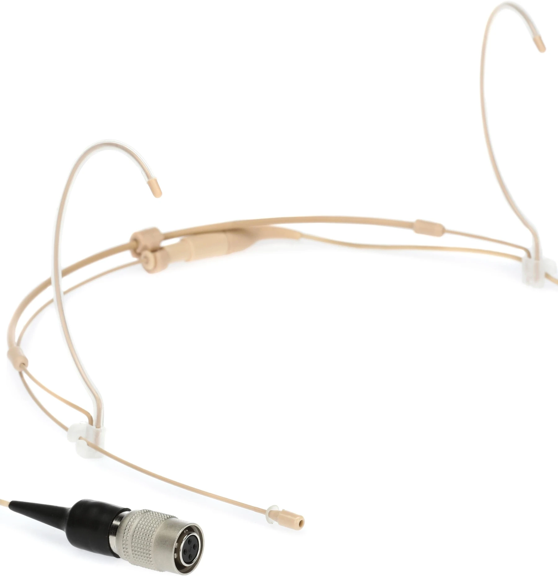 Countryman H6 全指向头戴式麦克风 - 标准灵敏度，配适用于 Audio-Technica 无线系统的 cW 风格接口（AT）- 浅米色