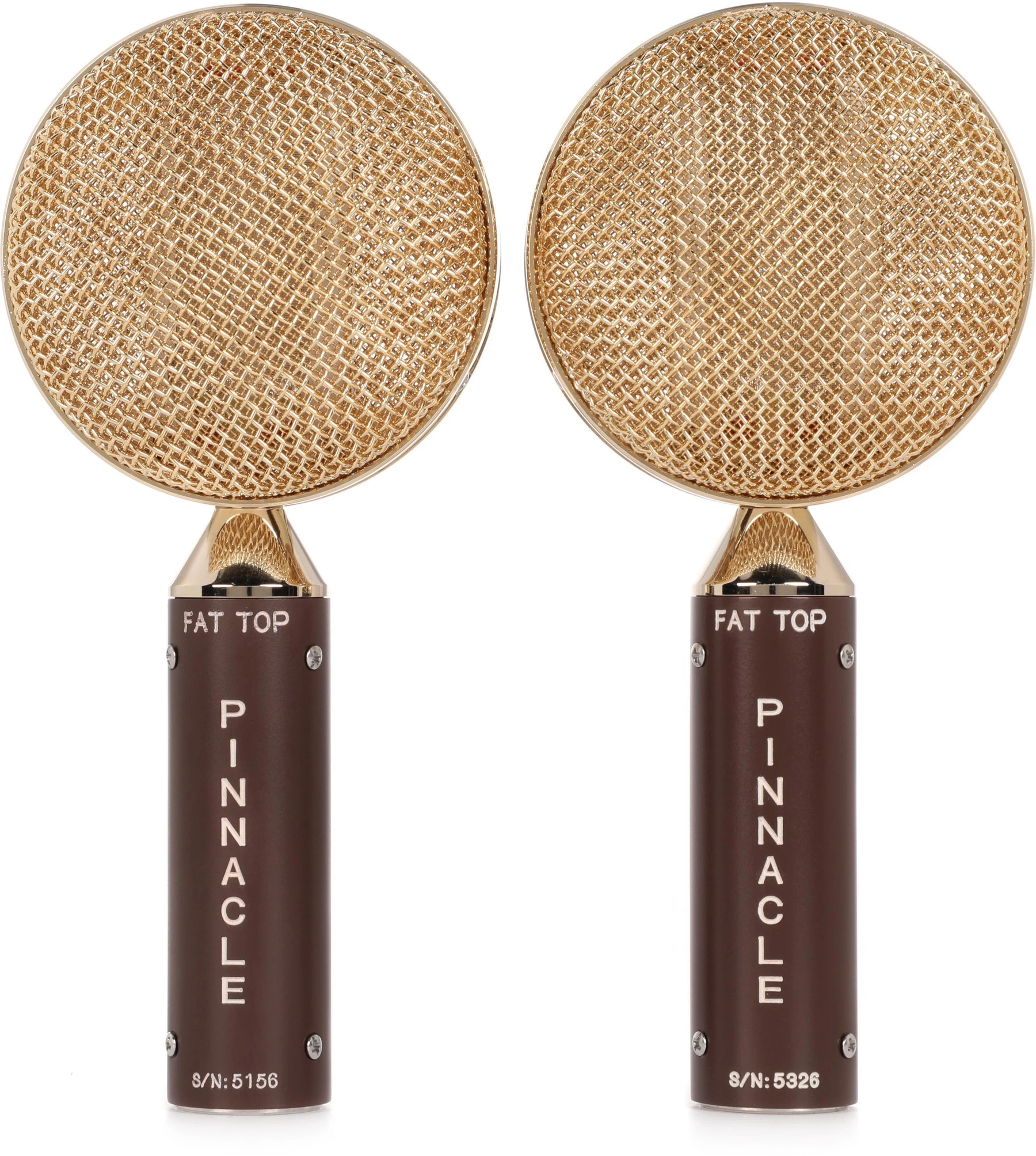 Pinnacle Microphones Fat Top 铝带麦克风立体声对装 - 棕色