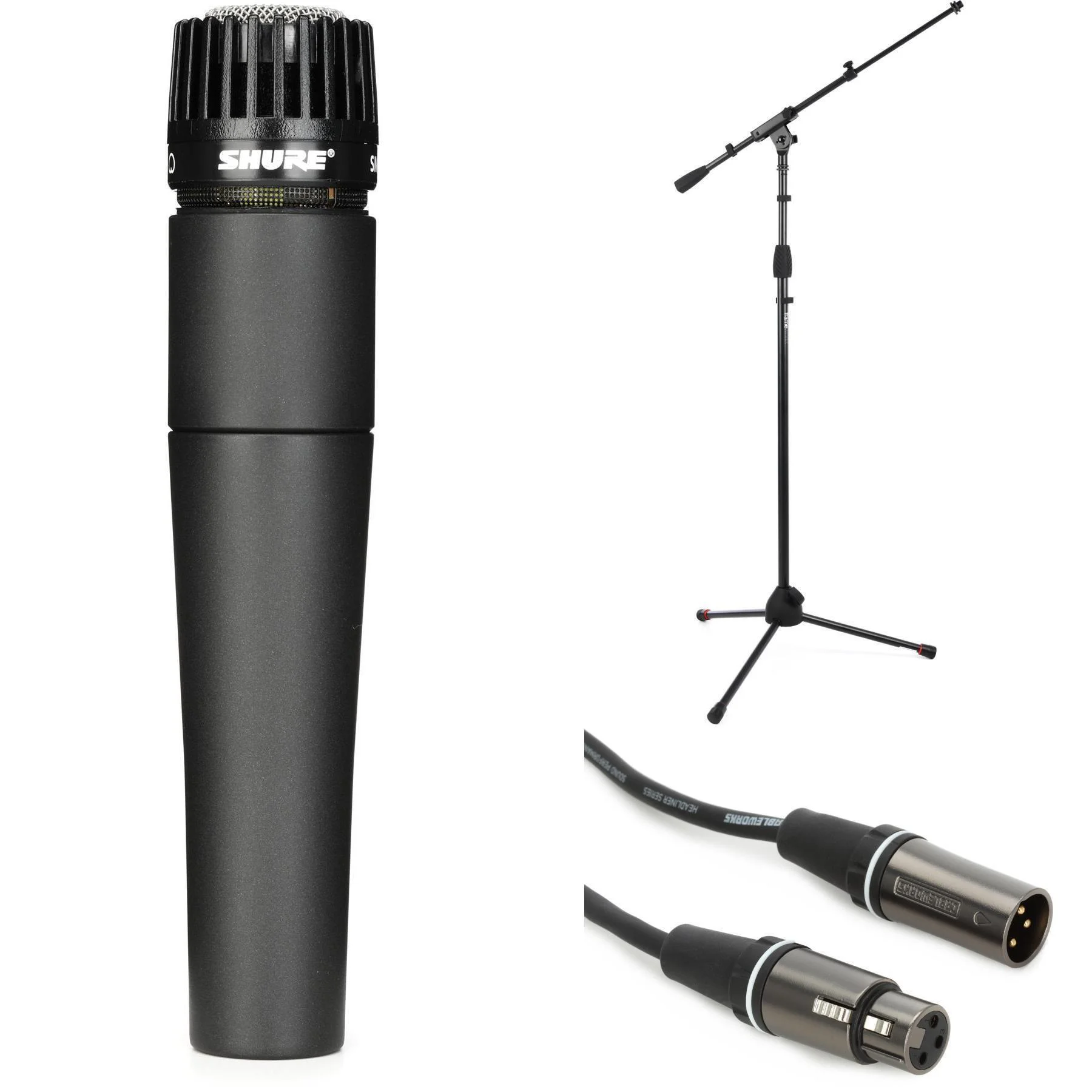Shure SM57 心形动圈乐器麦克风，配豪华支架和线缆
