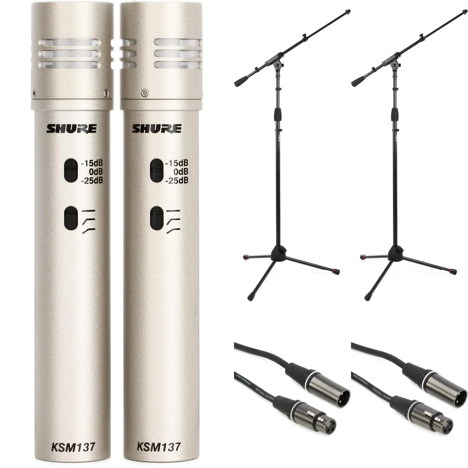 Shure KSM137 立体声对装套件，含支架和线缆