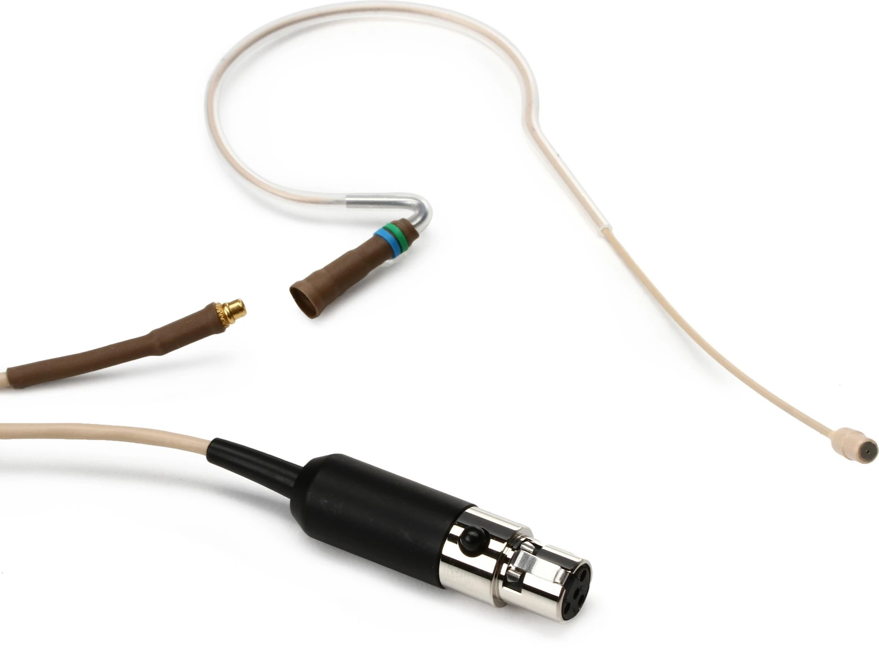 Countryman E6 指向性耳挂式人声麦克风，配 2mm 线缆和 TA4F 接头，适用于 Shure 无线系统 - 浅米色