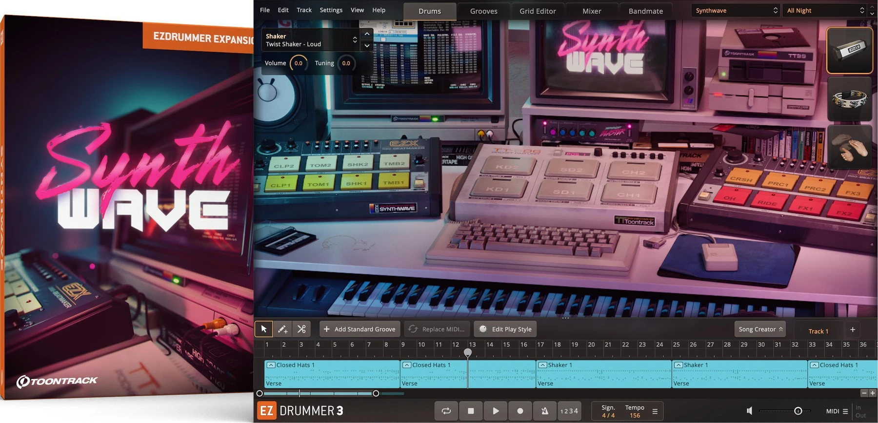 Toontrack Synthwave EZX 音色扩展包