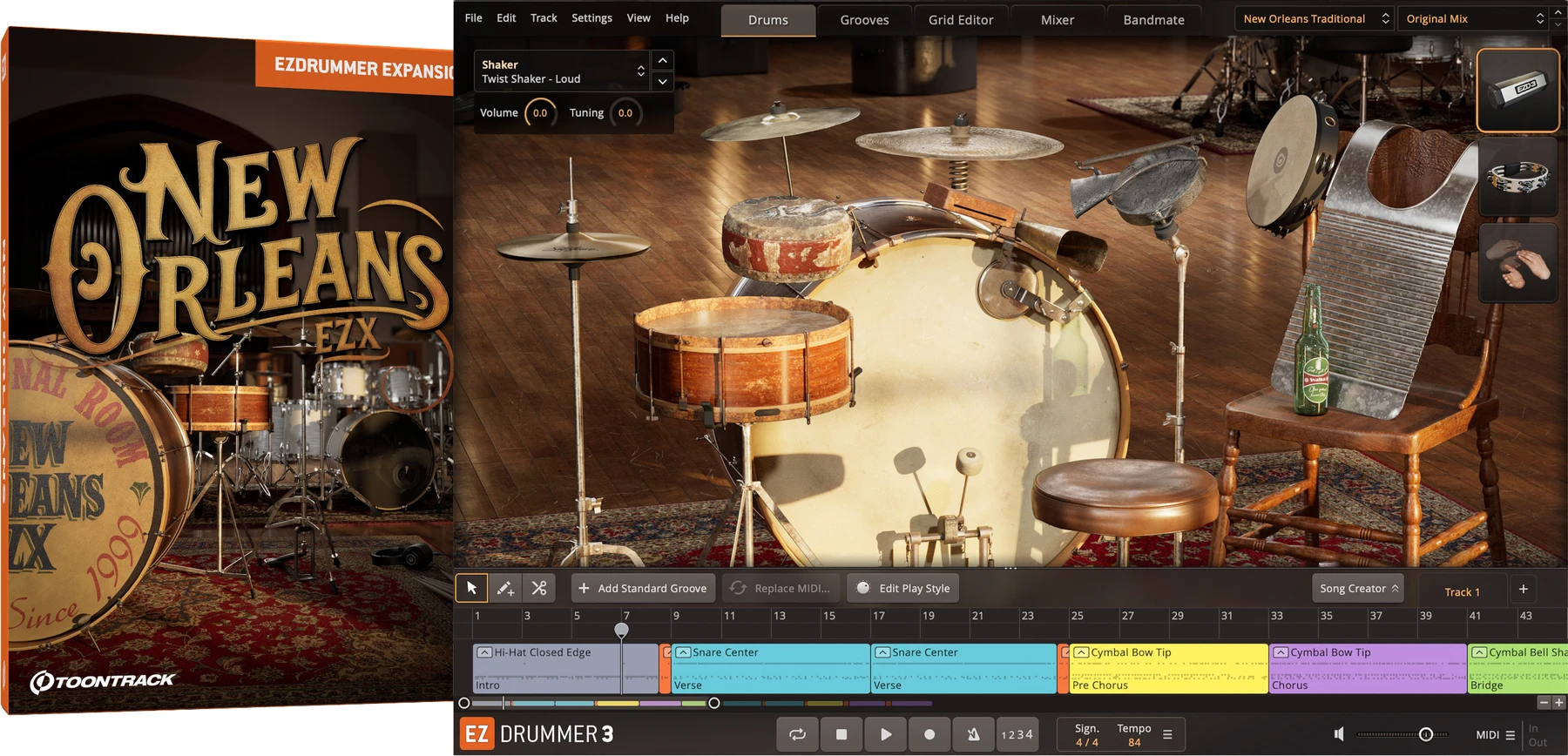Toontrack New Orleans EZX 音色扩展