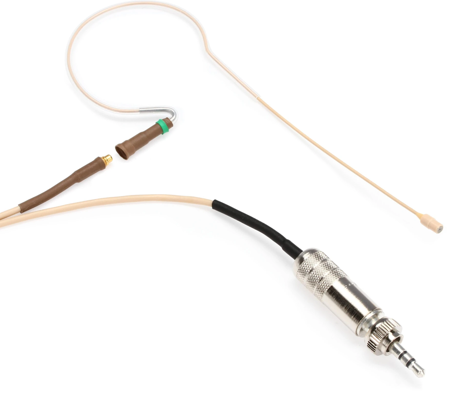 Countryman E6 指向性耳挂式麦克风，用于讲话，配 2mm 线缆和 TA4F 接头，适用于 Shure 无线系统 - 浅米色