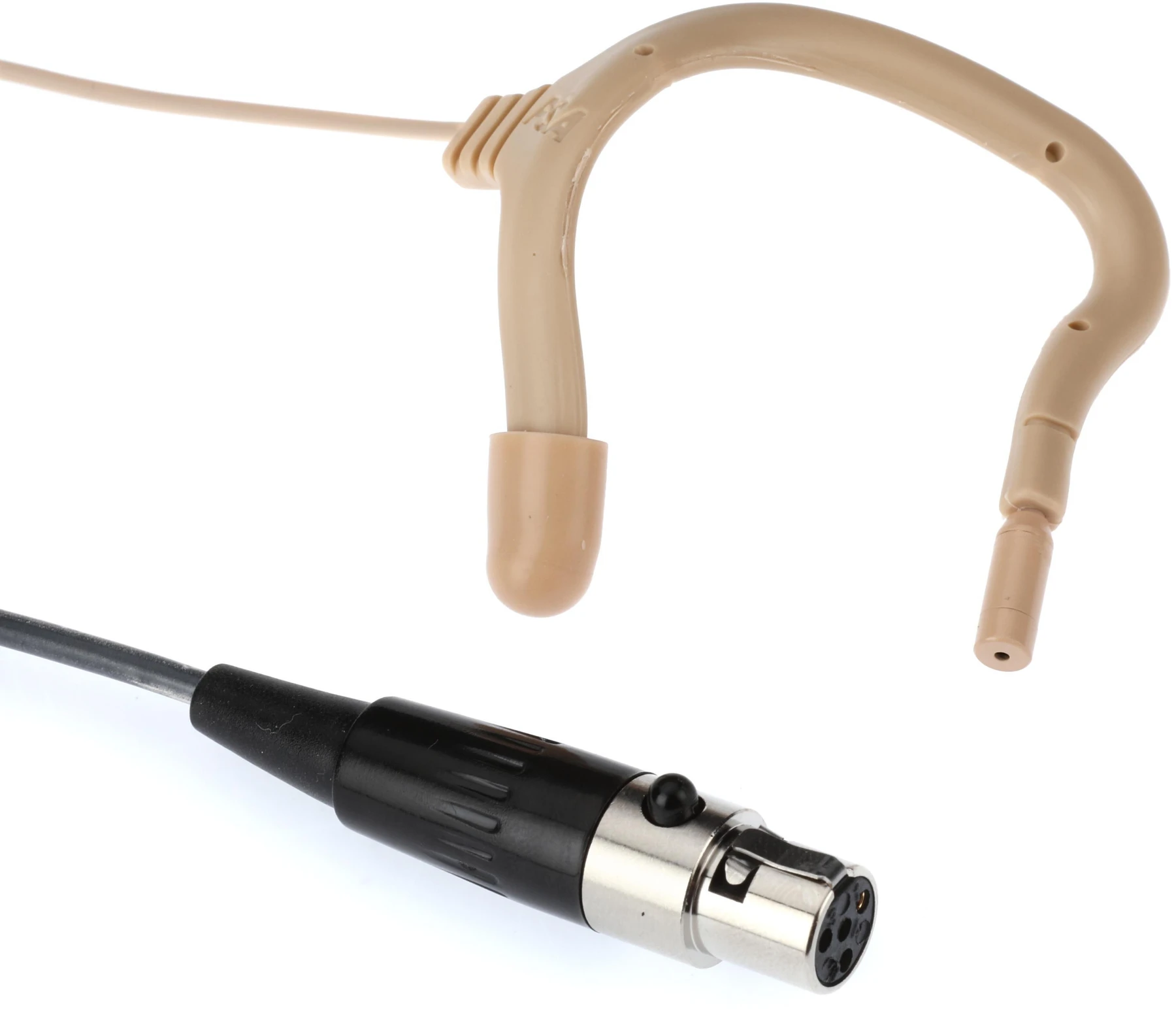 Point Source Audio Embrace EO-8WLh 全向耳挂式麦克风，带TA4F连接器，适用于舒尔无线 - 米色