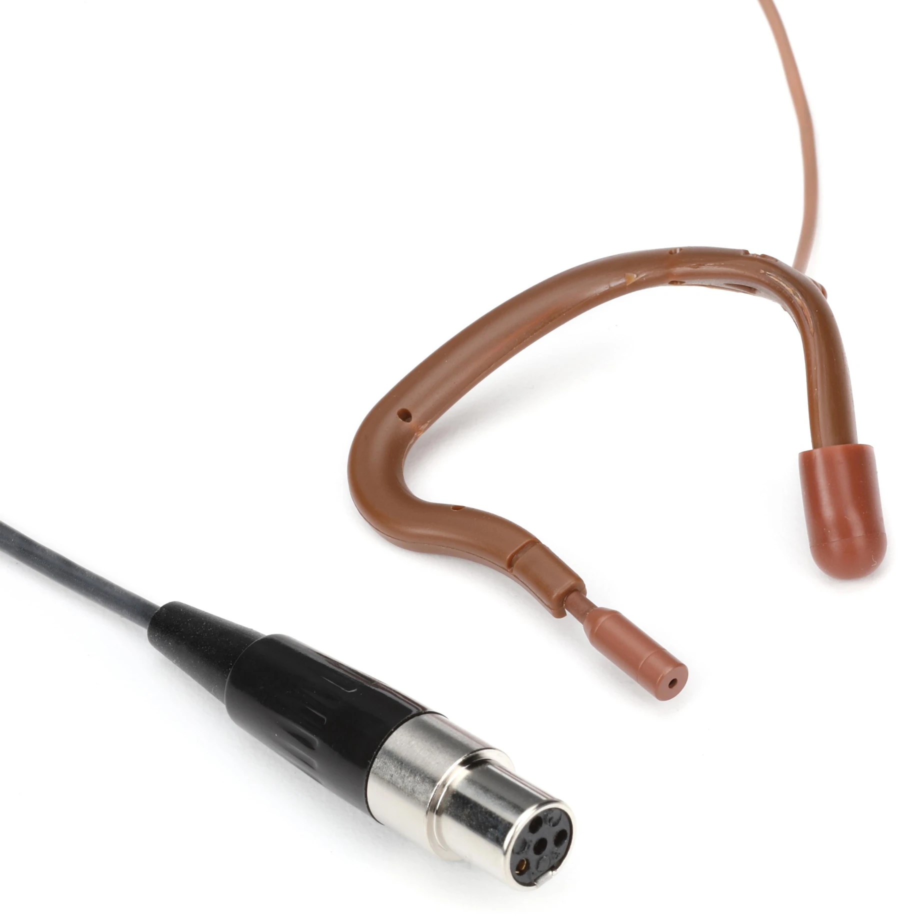 Point Source Audio Embrace EO-8WL 全向耳挂式麦克风，带TA4F连接器，适用于舒尔无线，棕色