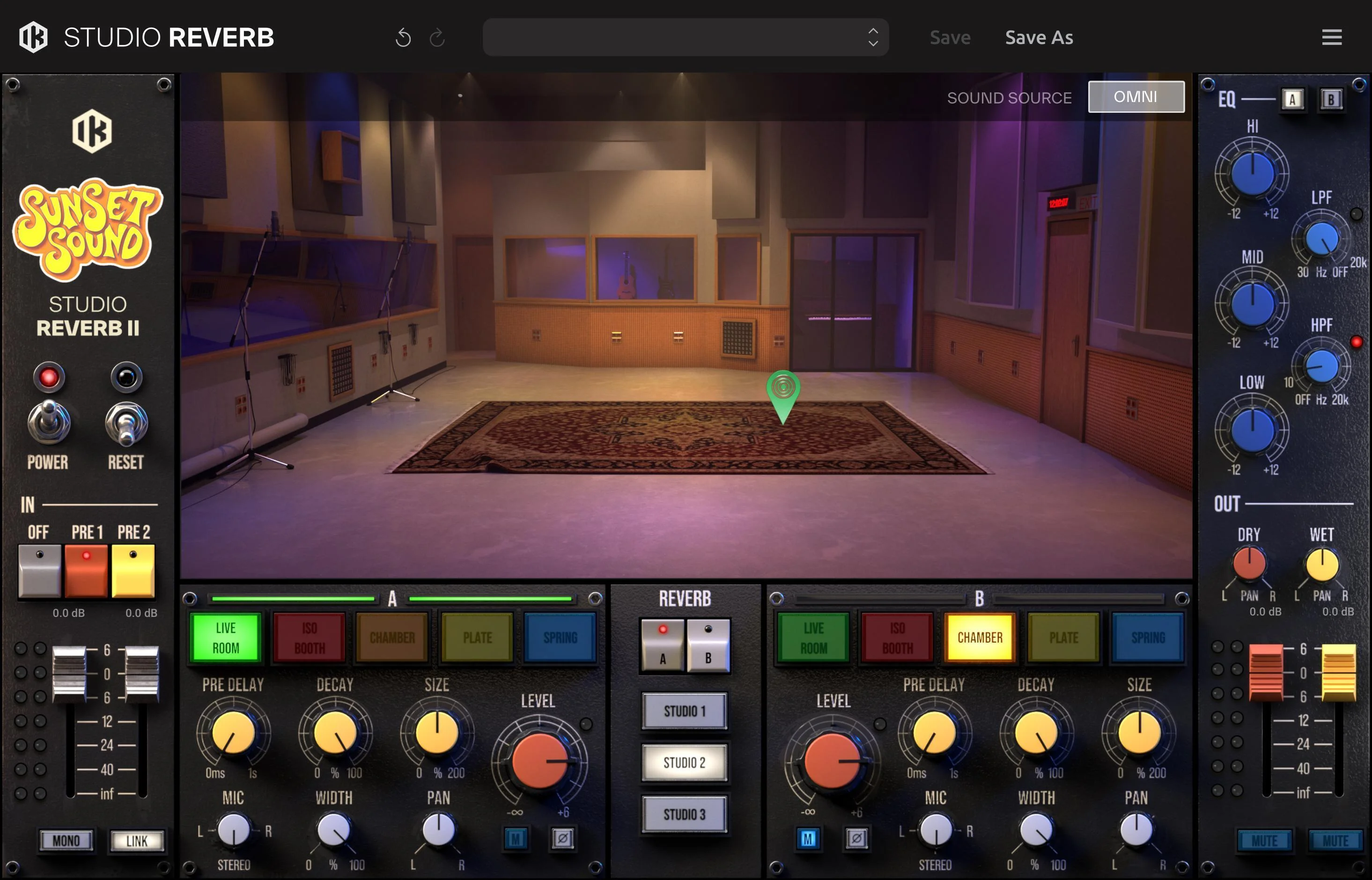 IK Multimedia Sunset Sound Studios Reverb 2 混响插件