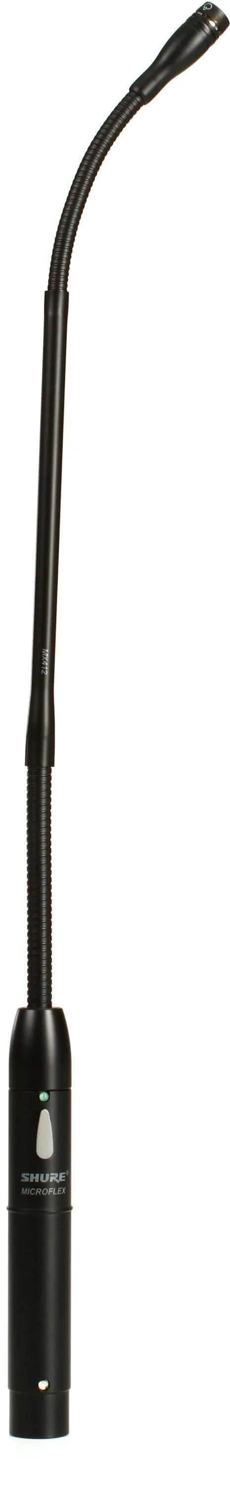Shure MX412S/S 12英寸超心形鹅颈麦克风，带前置放大器和静音开关