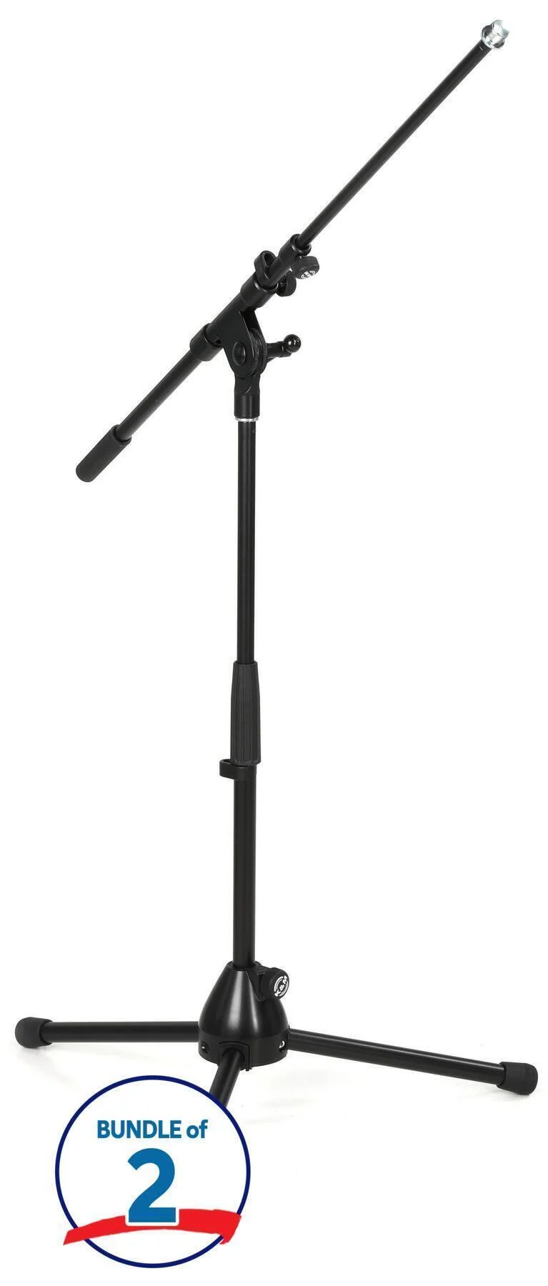 K&M 259 低矮三脚麦克风支架 - 黑色（2个装）
