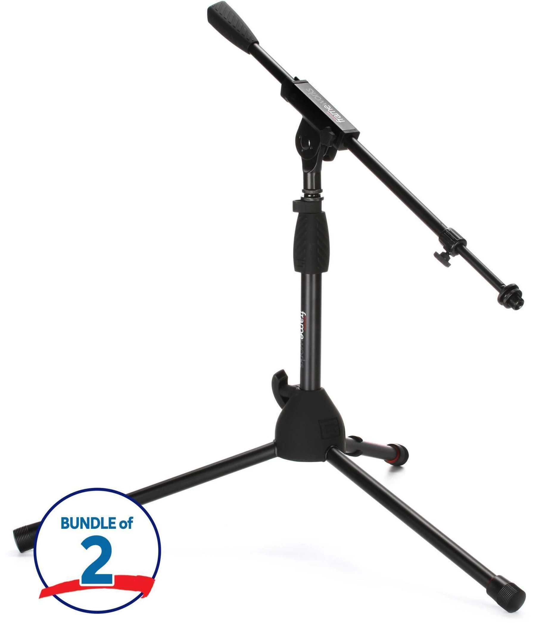 Gator Frameworks GFW-MIC-2621 三脚式底鼓和音箱麦克风支架（2个装）
