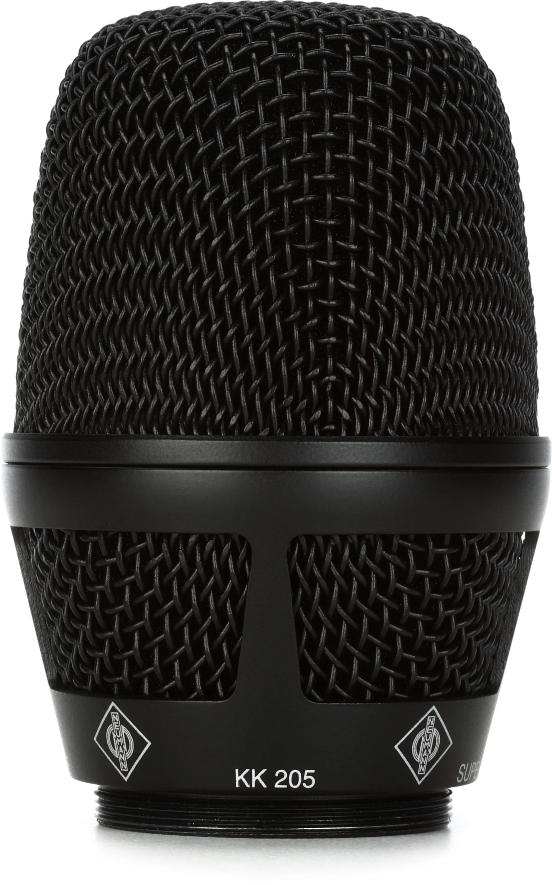 Neumann KK 205 BK 适用于 Sennheiser 无线手持发射器的超心形麦克风头 - 黑色