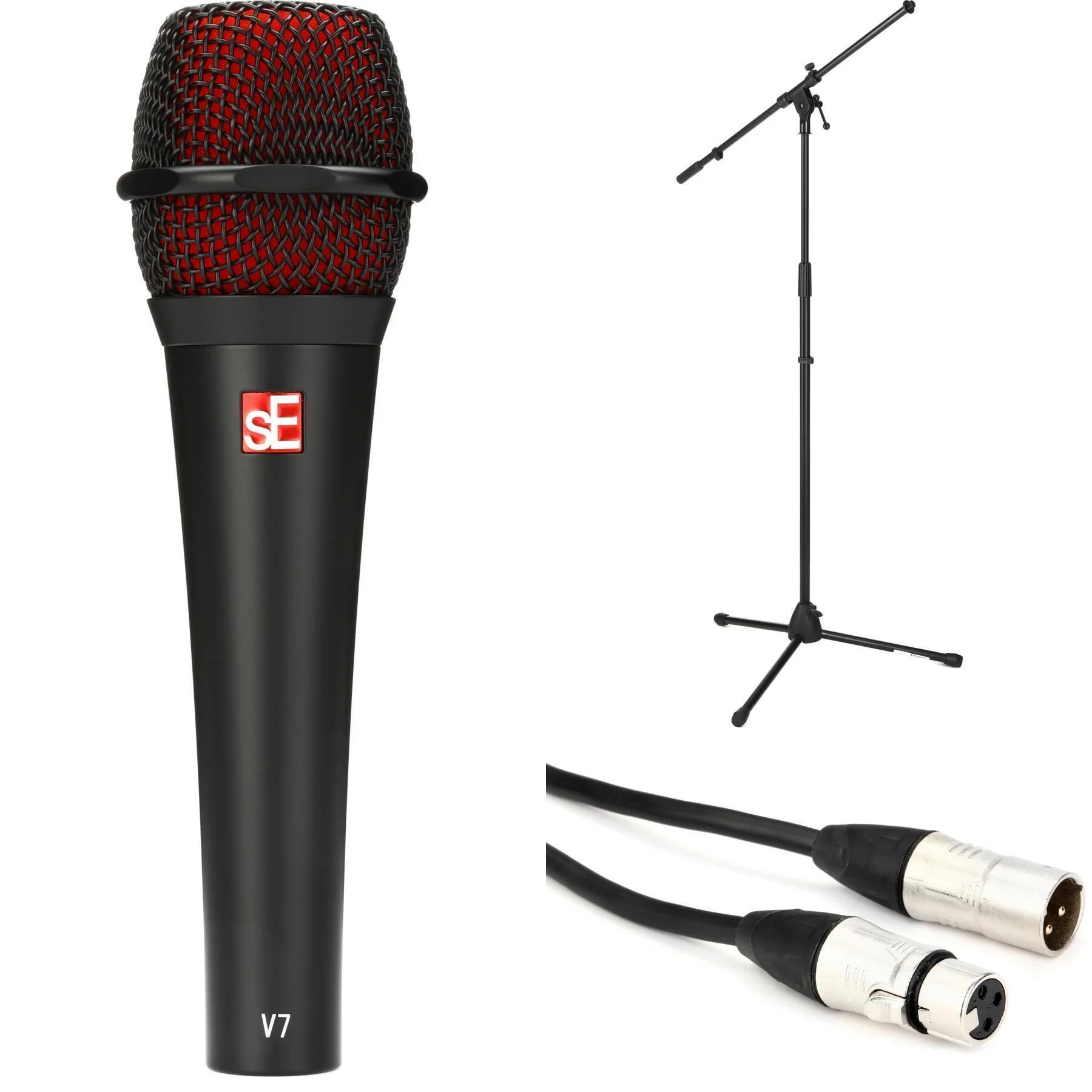 sE Electronics V7 超心形动圈手持人声麦克风套装 - 黑色
