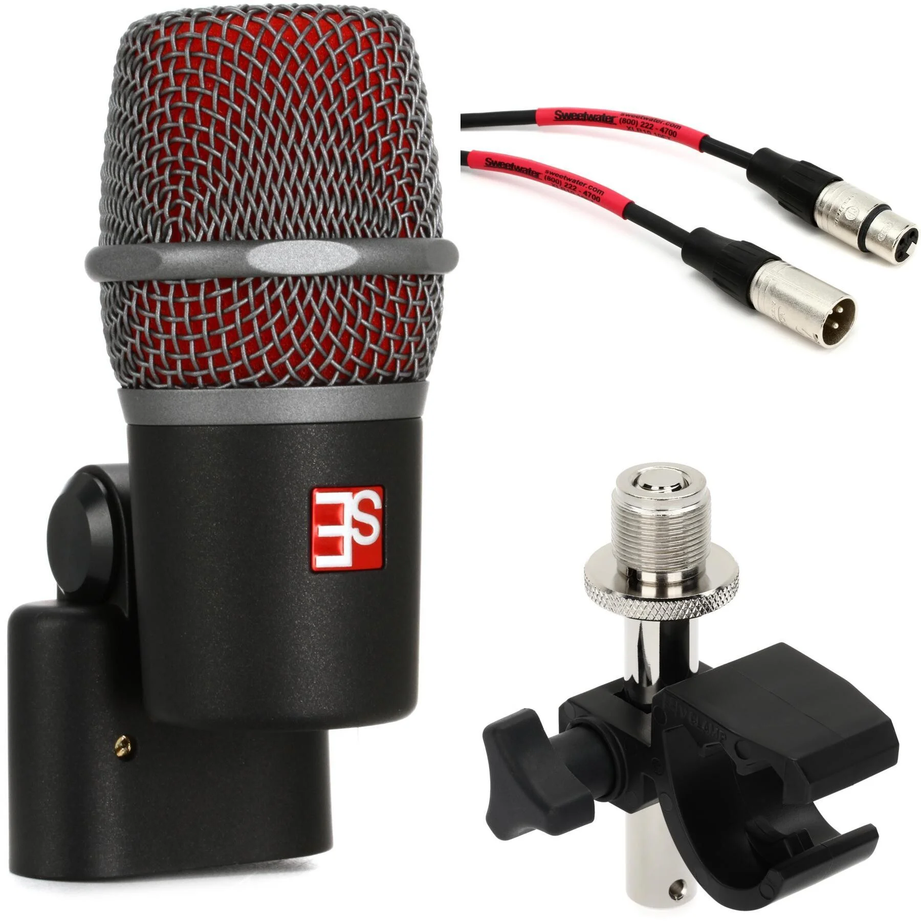 sE Electronics V Beat 超心形动圈鼓麦克风套装，含夹具和线缆