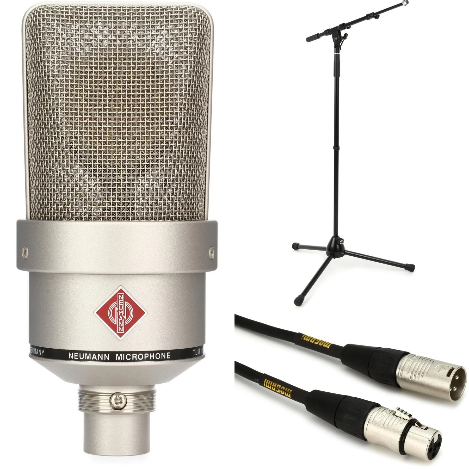 Neumann TLM 103 大振膜电容麦克风及麦克风支架套装 - 镍色