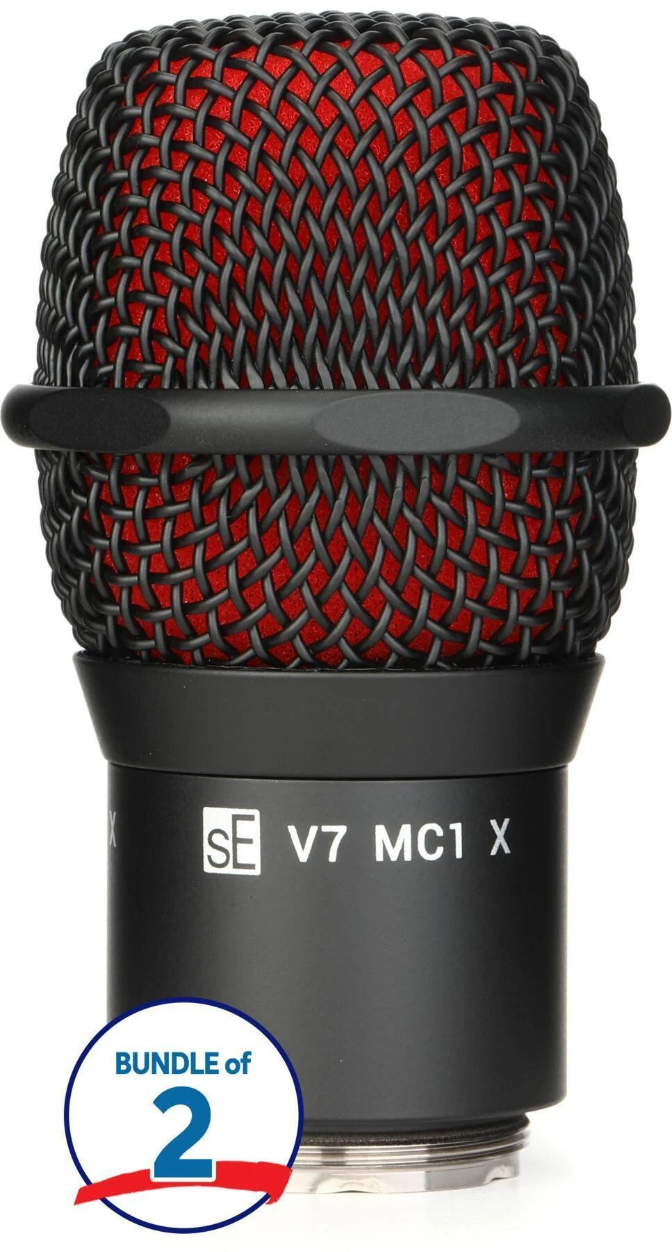 sE Electronics V7 MC1 X 适用于 Shure 无线的咪头（2只装）- 黑色