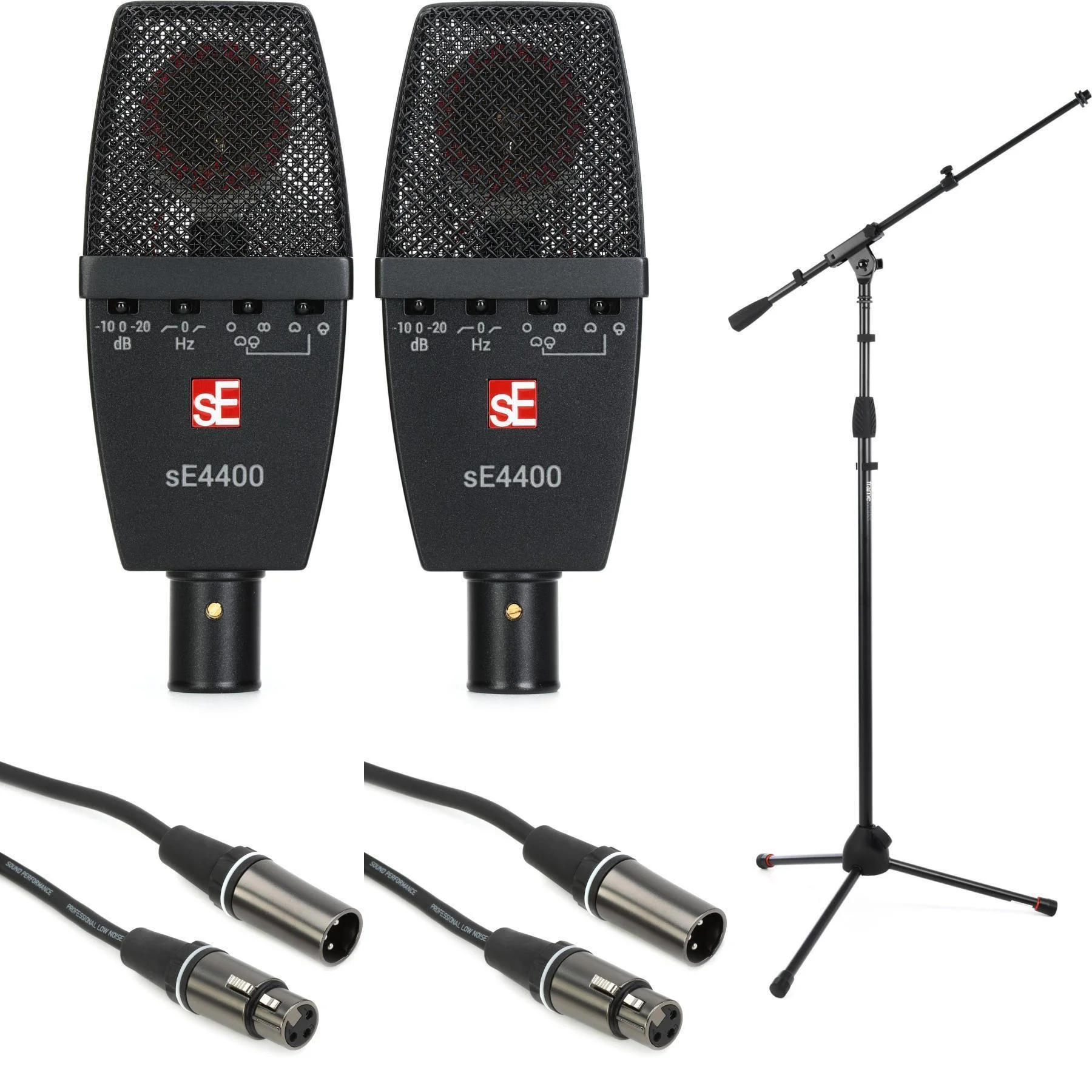 sE Electronics sE4400 大振膜电容麦克风，含支架和线缆 - 匹配一对