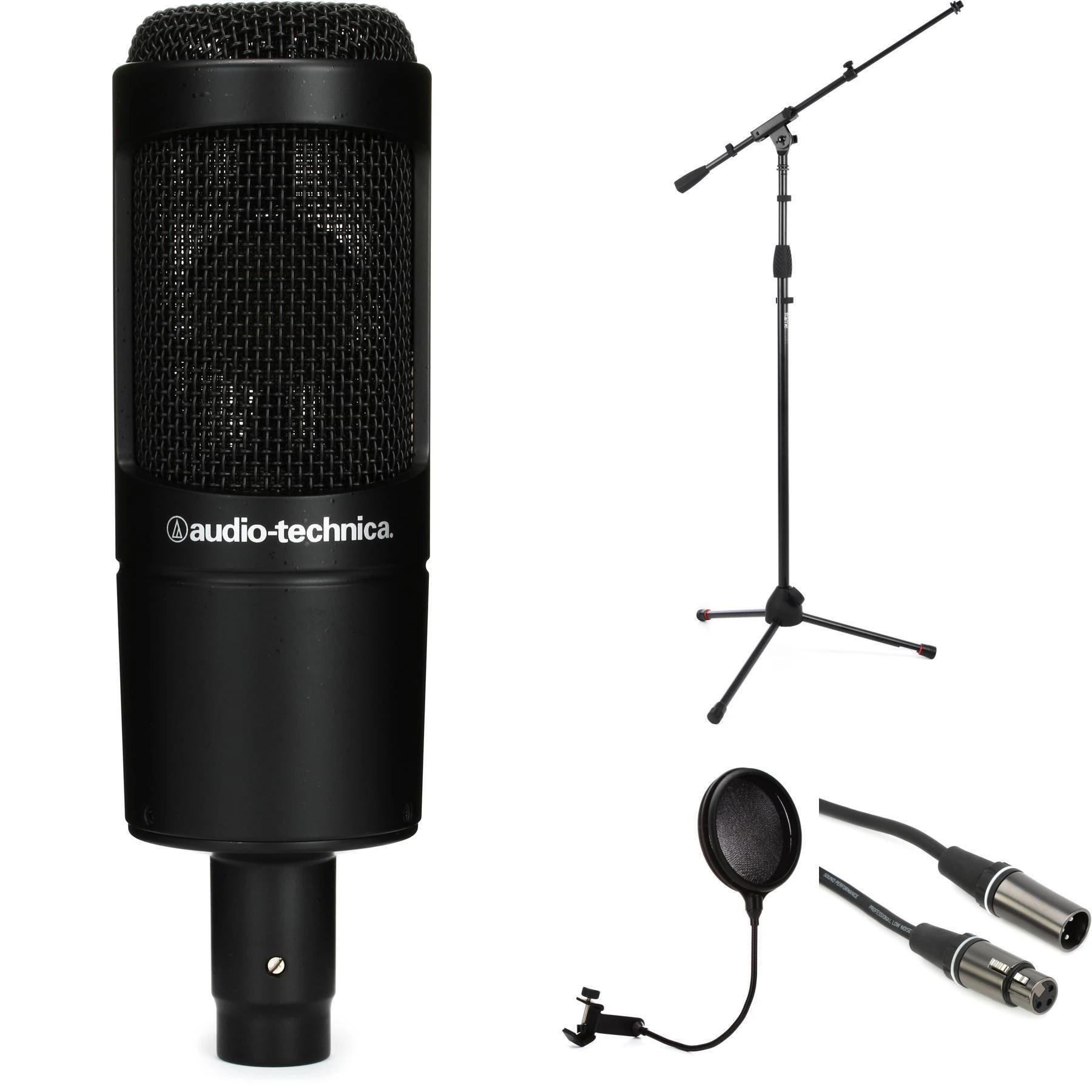 Audio-Technica AT2035 主唱套装，含支架和线缆