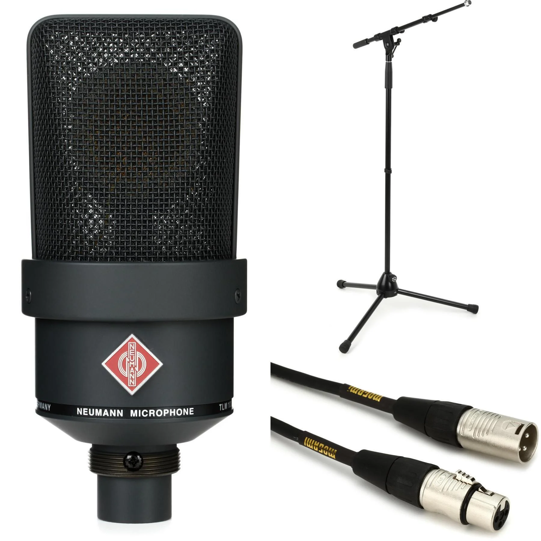Neumann TLM 103 大振膜电容麦克风及麦克风支架套装 - 哑光黑