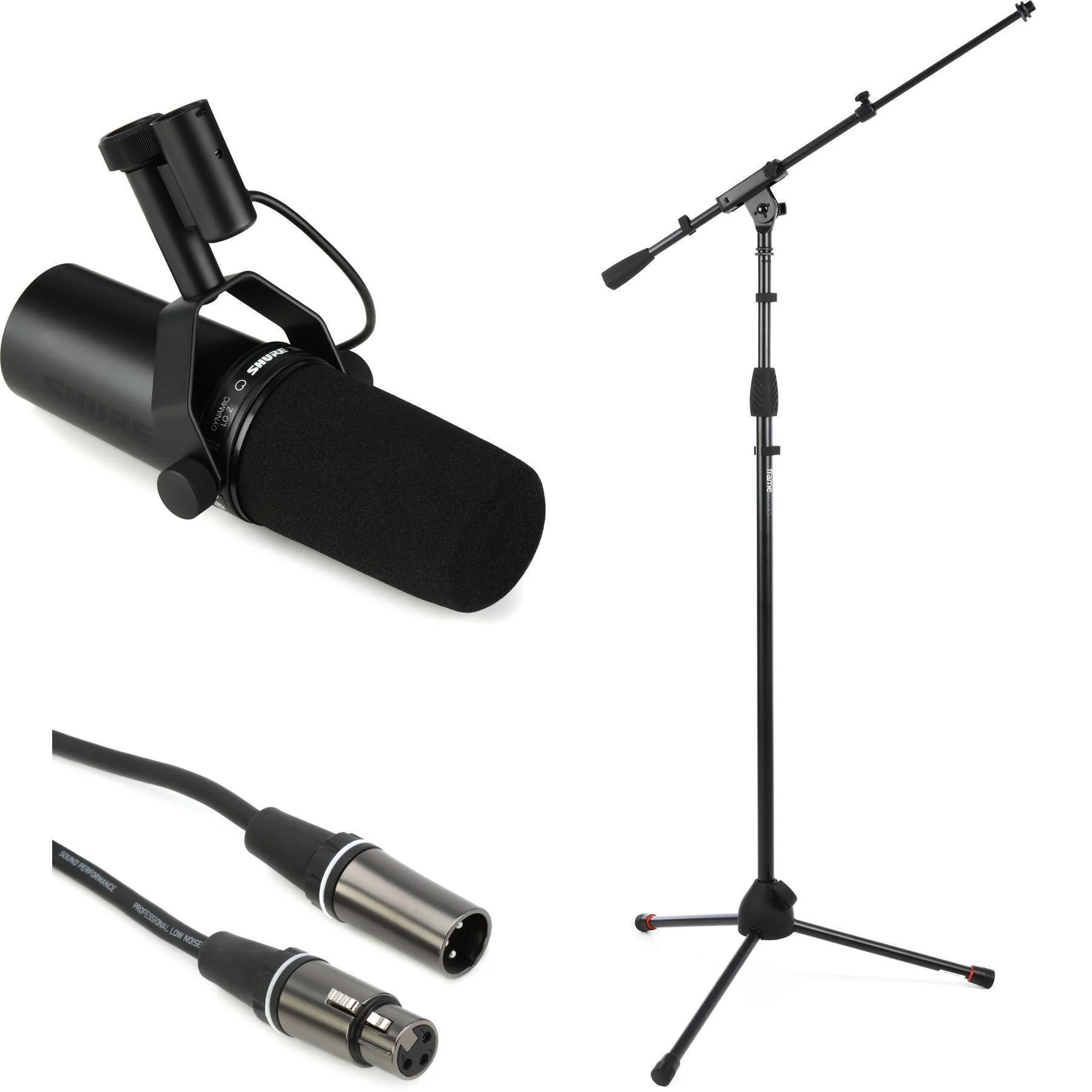 Shure SM7dB 有源动圈麦克风，含支架和线缆