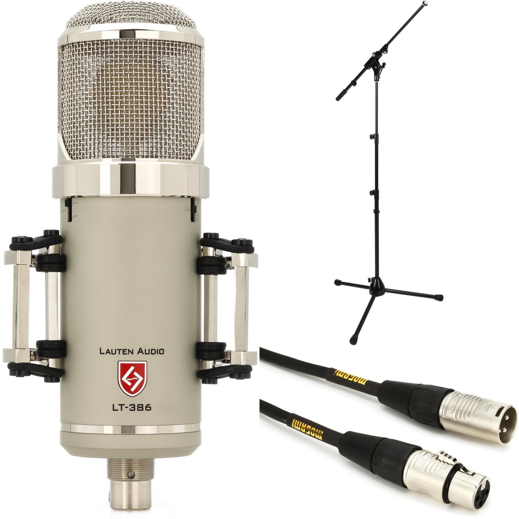 Lauten Audio Eden LT-386 大振膜电子管电容麦克风，含支架和线缆