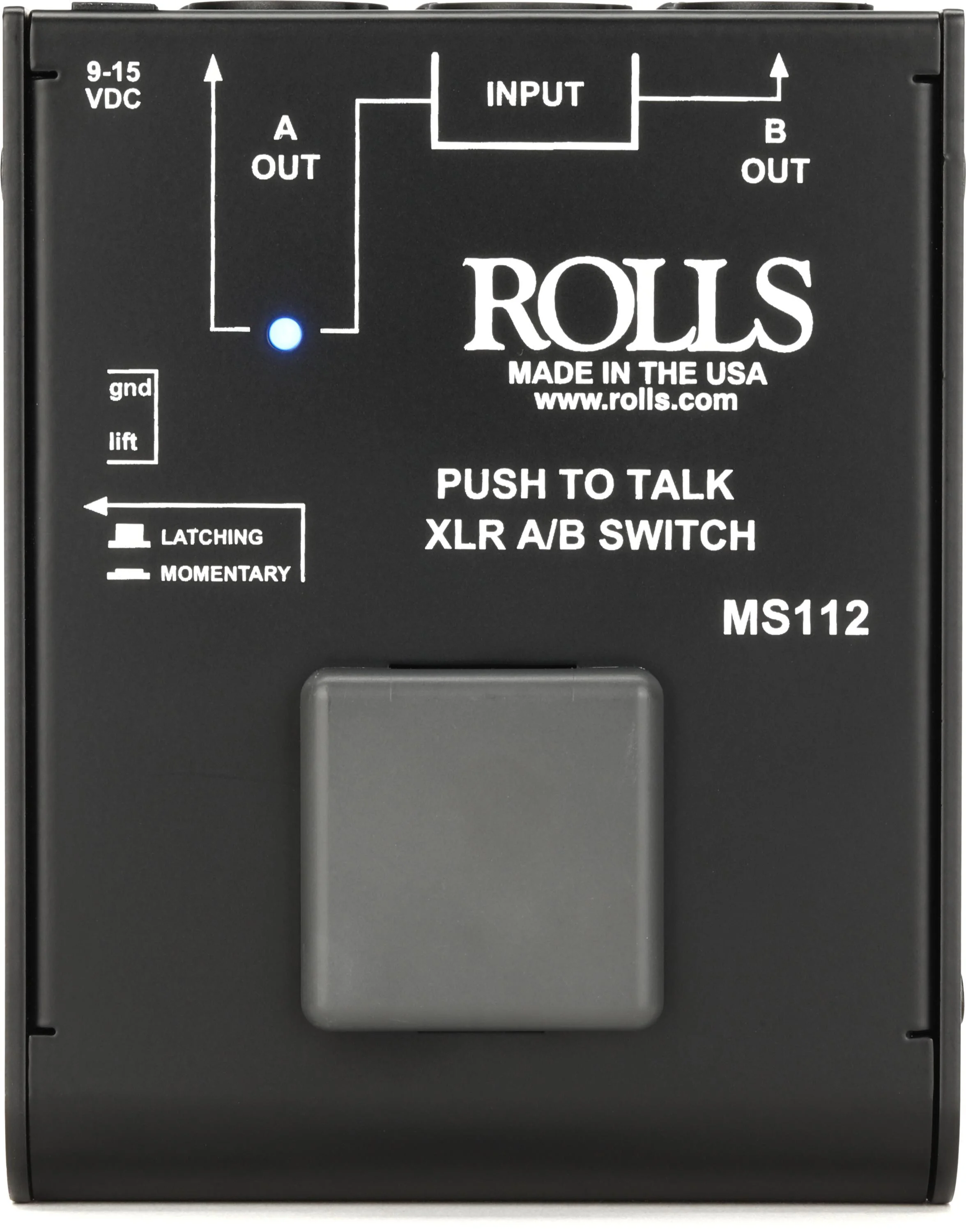 Rolls MS112 按键通话 XLR A-B 切换器