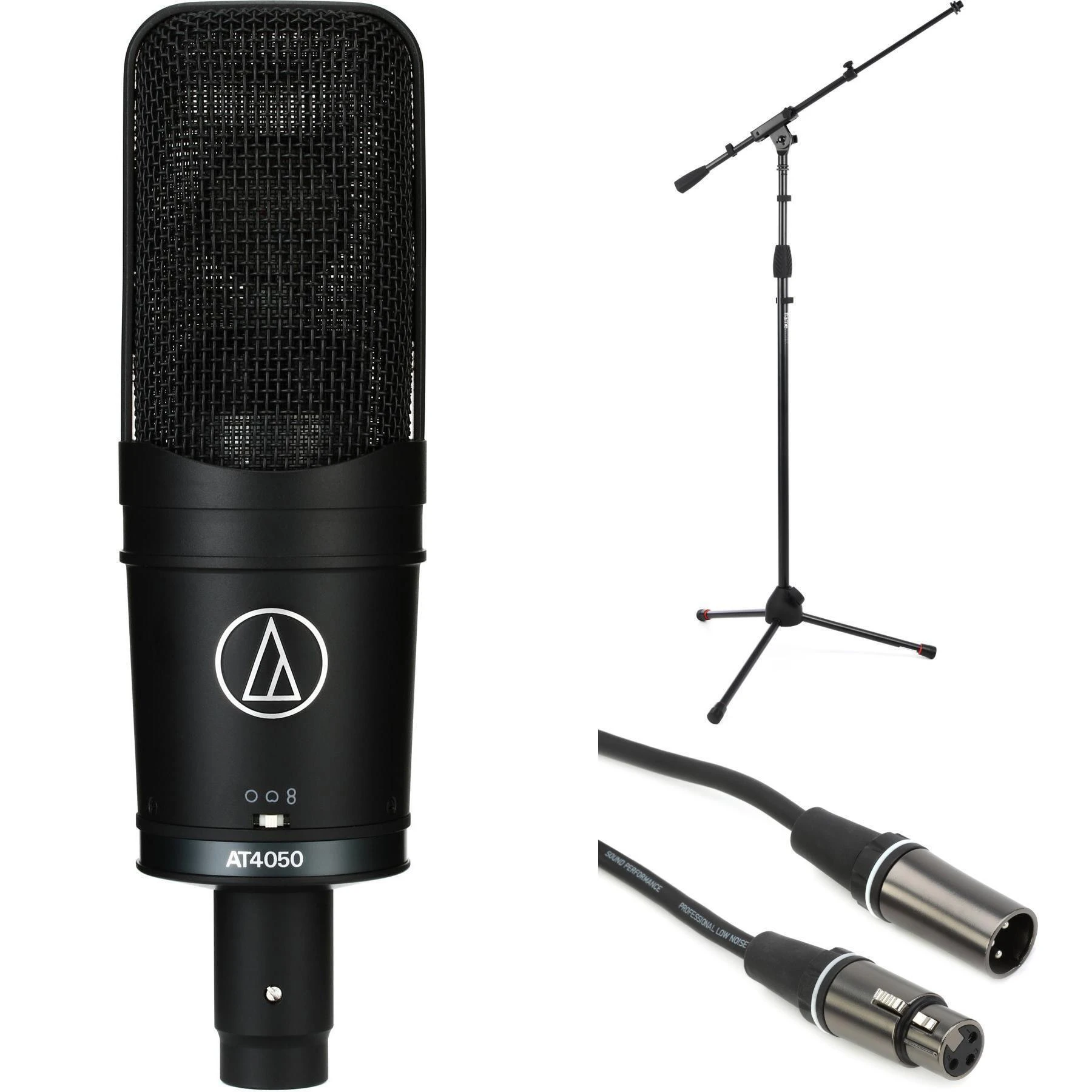 Audio-Technica AT4050 大振膜电容麦克风套装，含支架和线缆