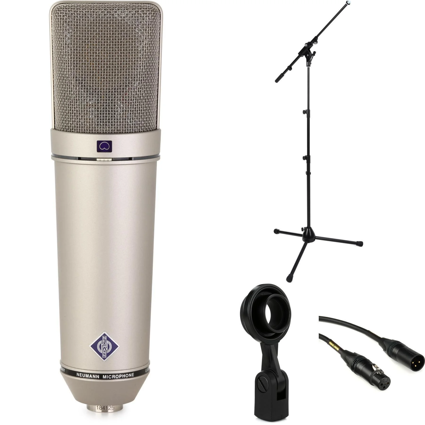 Neumann U 87 Ai 大振膜电容麦克风（含支架和线缆）- 镍色