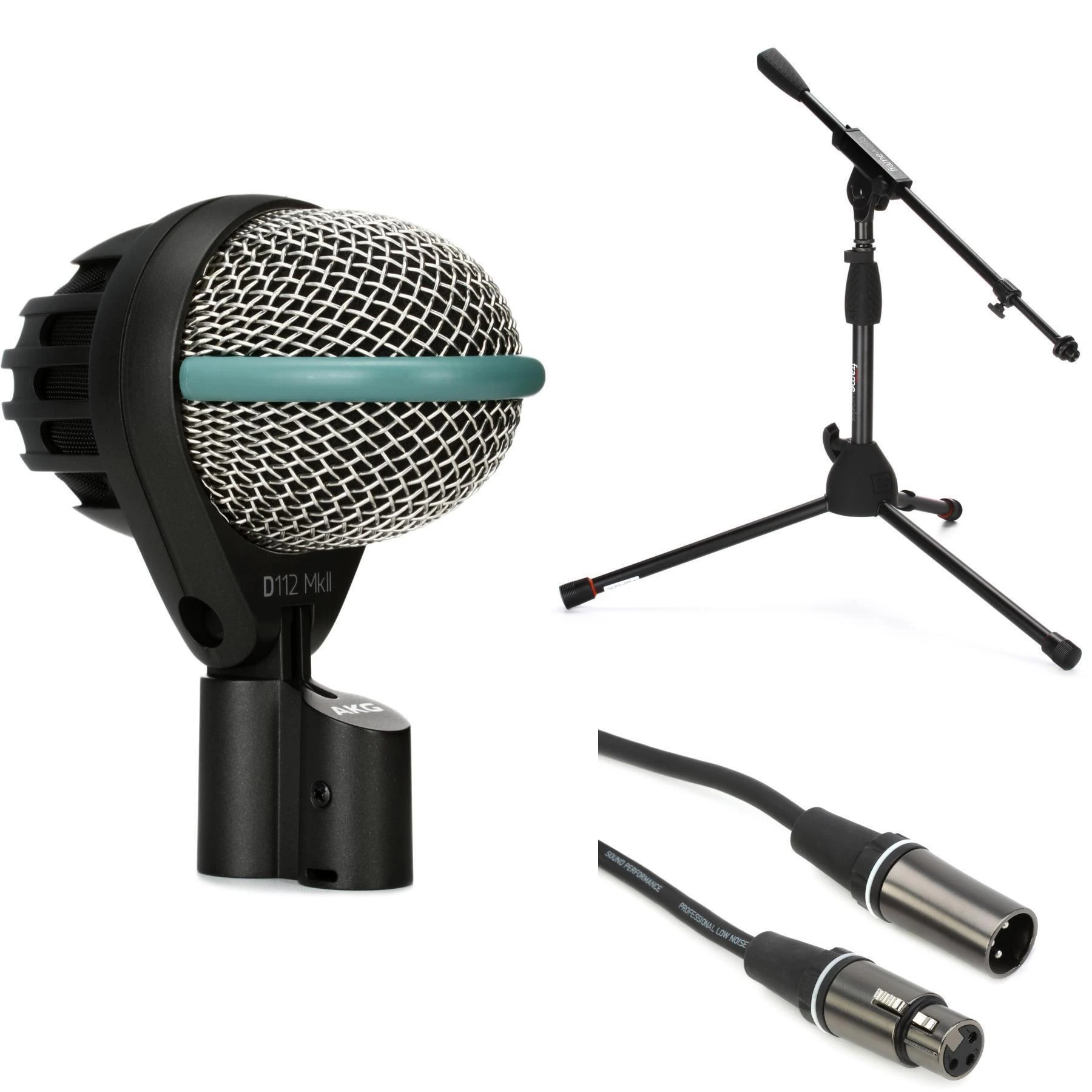 AKG D112 MKII 底鼓麦克风套装（含支架和线缆）