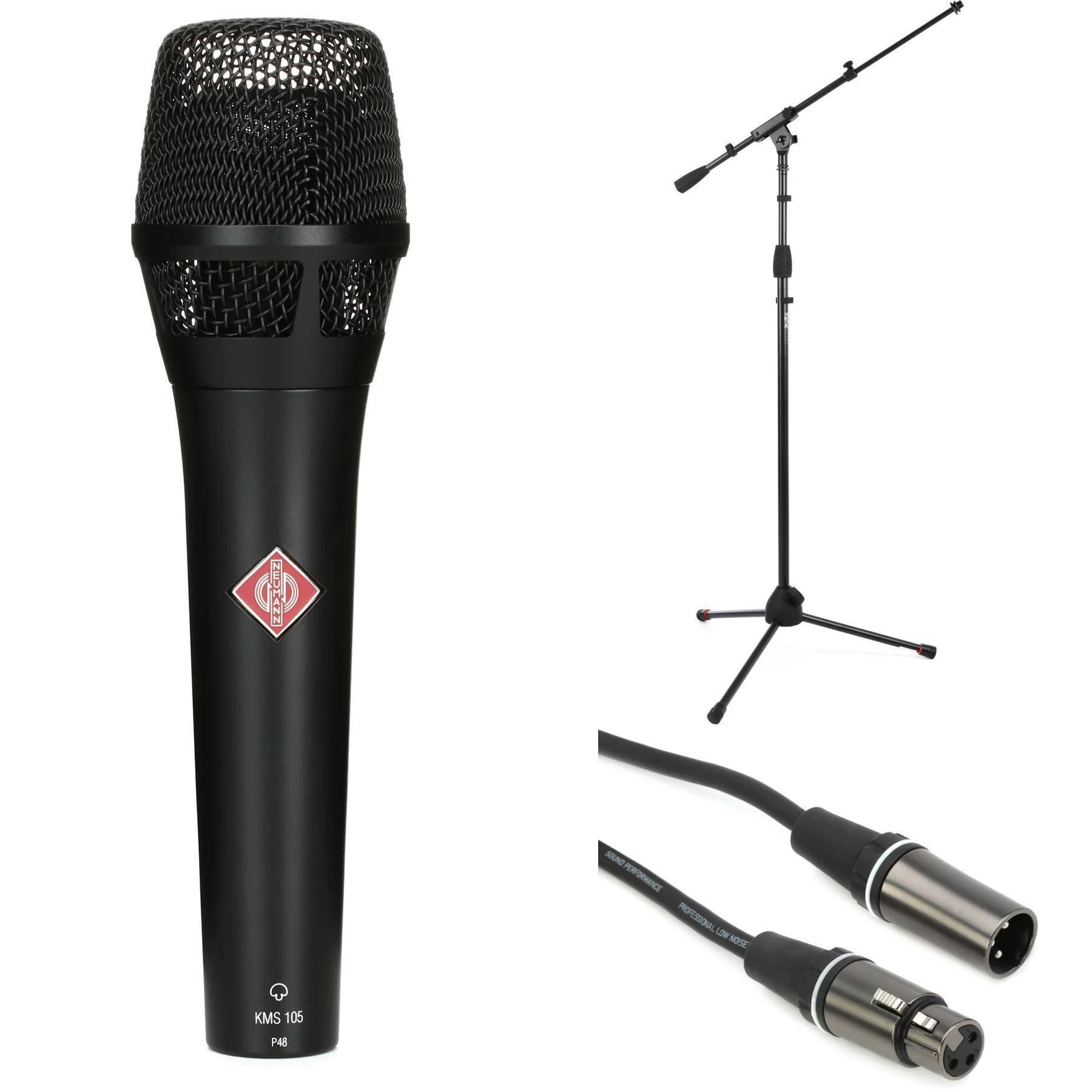 Neumann KMS 105 麦克风套装（含支架和线缆）- 哑黑色