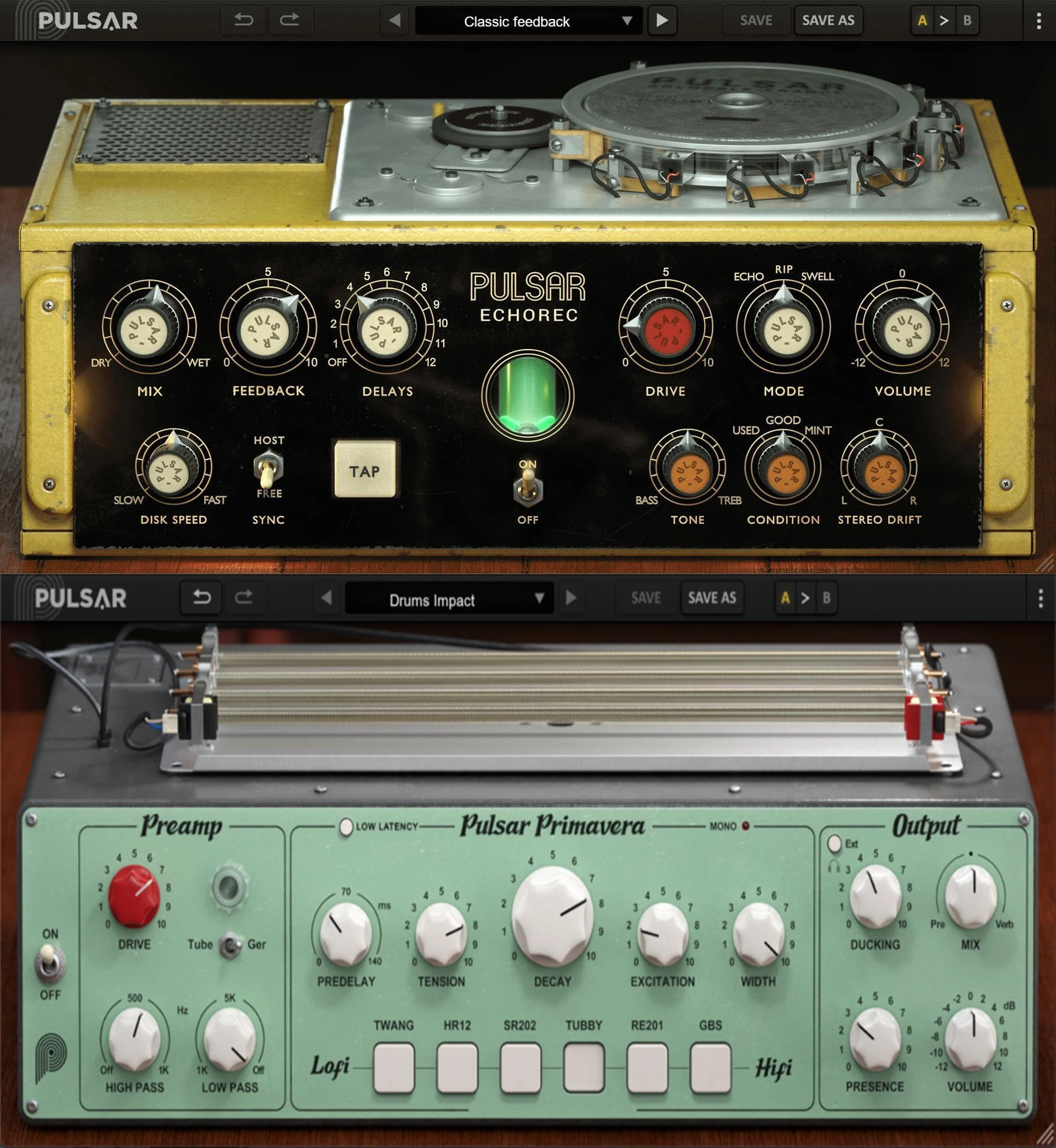 Pulsar Audio Echorec & Primavera 插件套装
