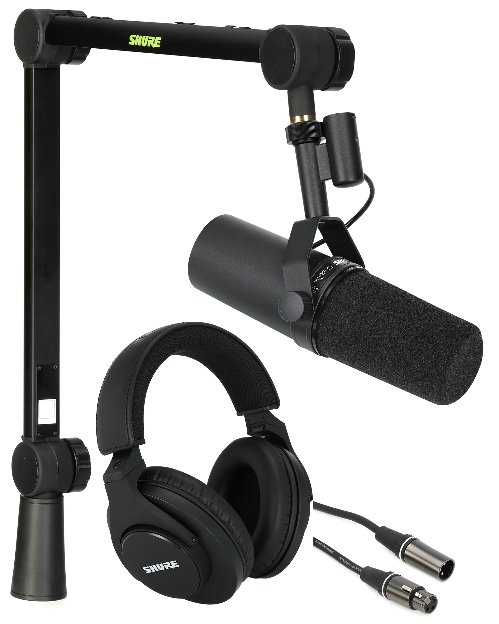 Shure SM7B 动圈麦克风套装，含吊臂和耳机