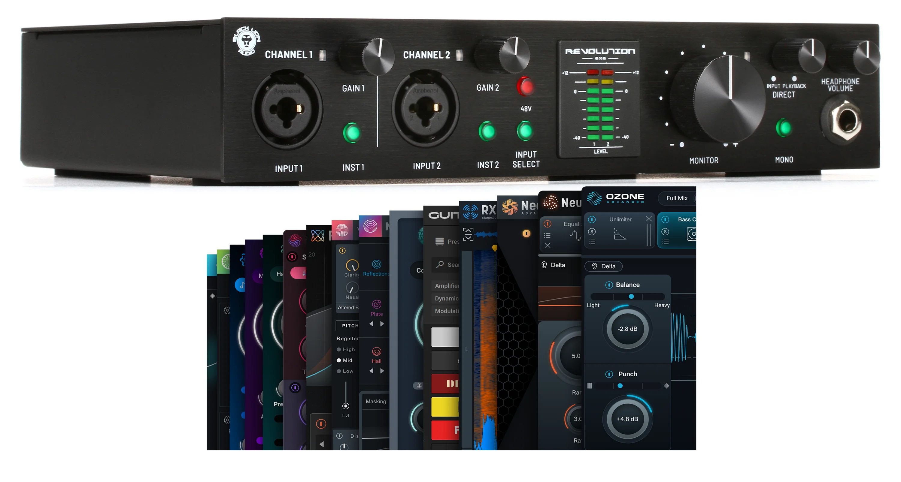 Black Lion Audio Revolution 2x2 和 iZotope Music Production Suite 8 捆绑包