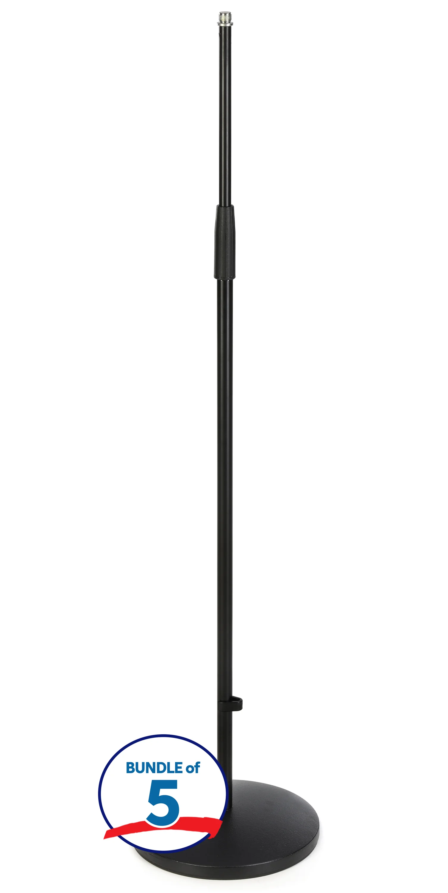 K&M 260/1 圆底座麦克风支架 - 黑色（5个装）