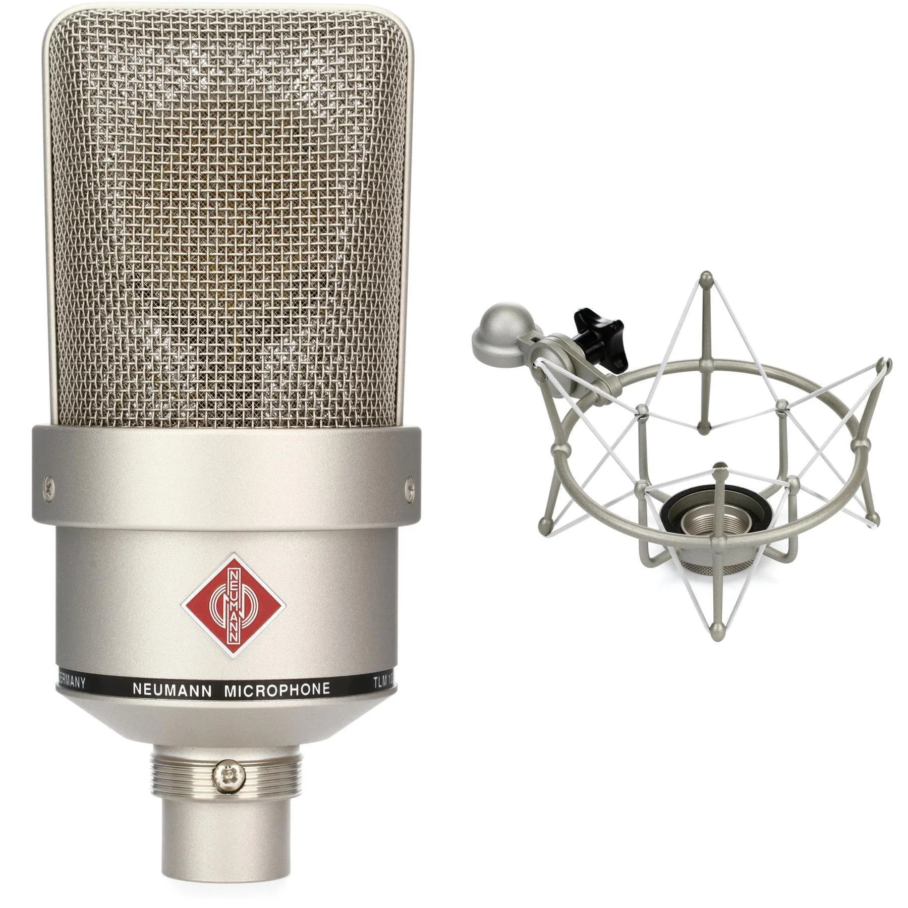 Neumann TLM 103 大振膜电容麦克风和减震架 - 镍色