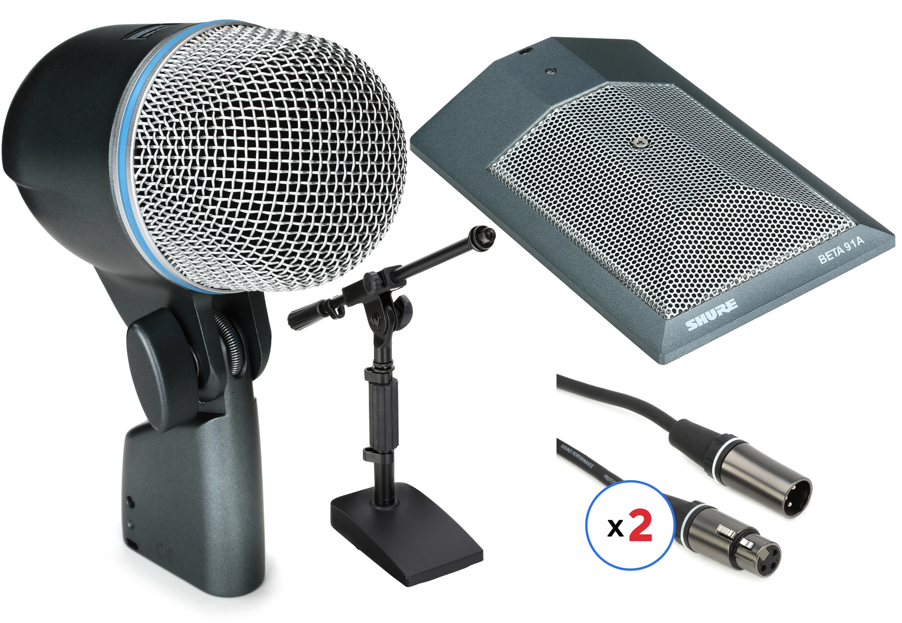 Shure Beta 91A 和 Beta 52A 底鼓麦克风套装