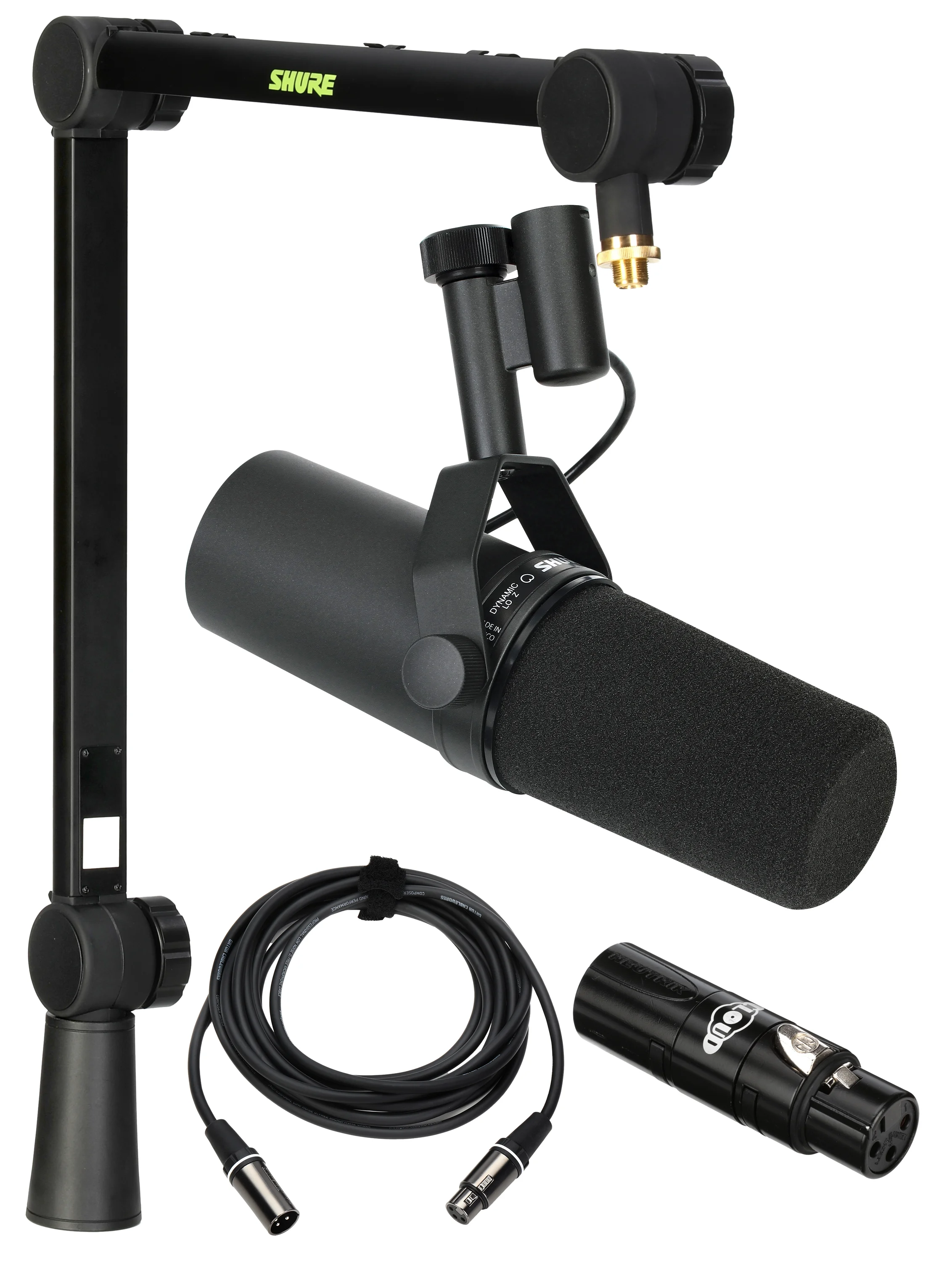 Shure SM7B 动圈麦克风和 Cloud 串联前置放大器广播套装