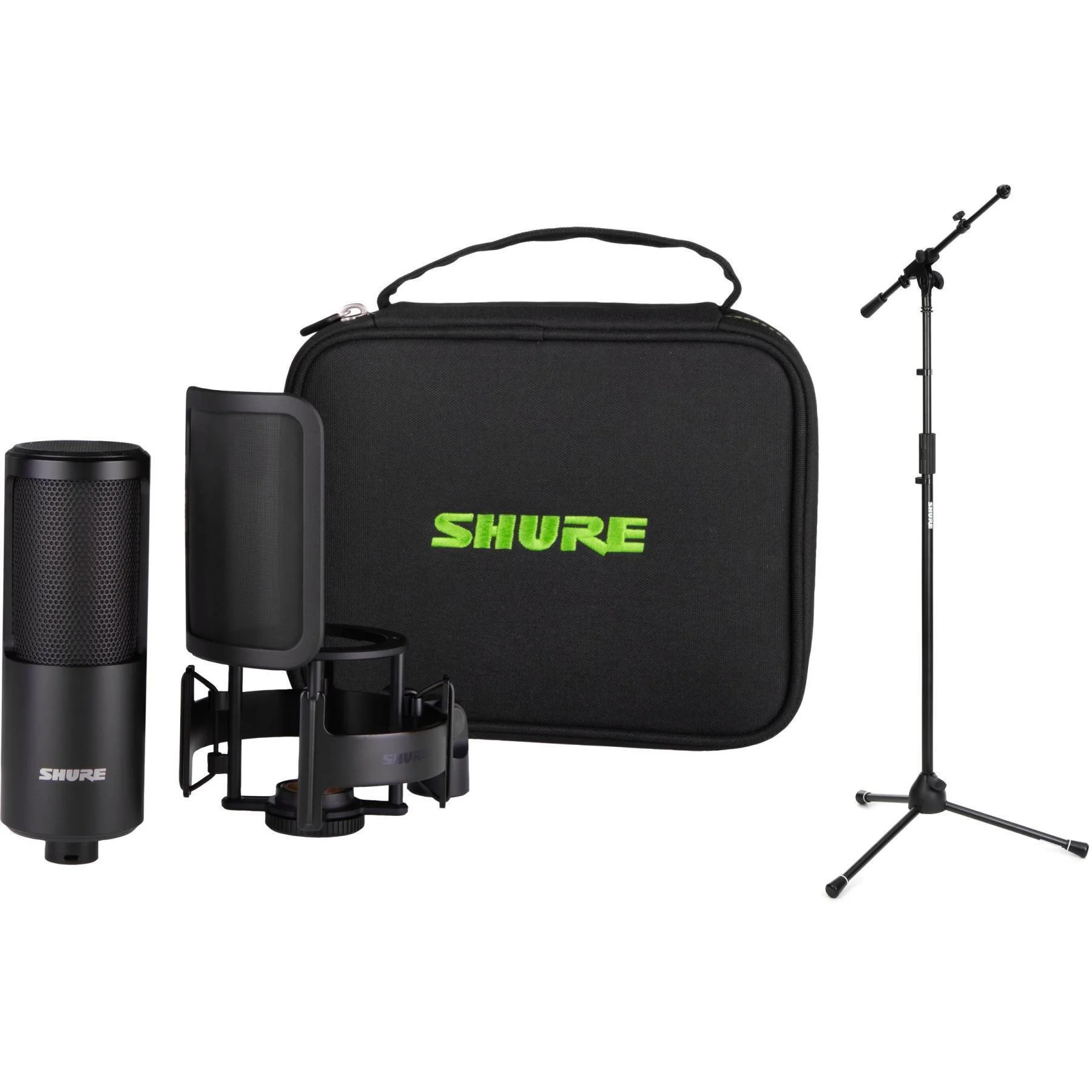 Shure SM4 双振膜电容家用录音麦克风套装，含支架