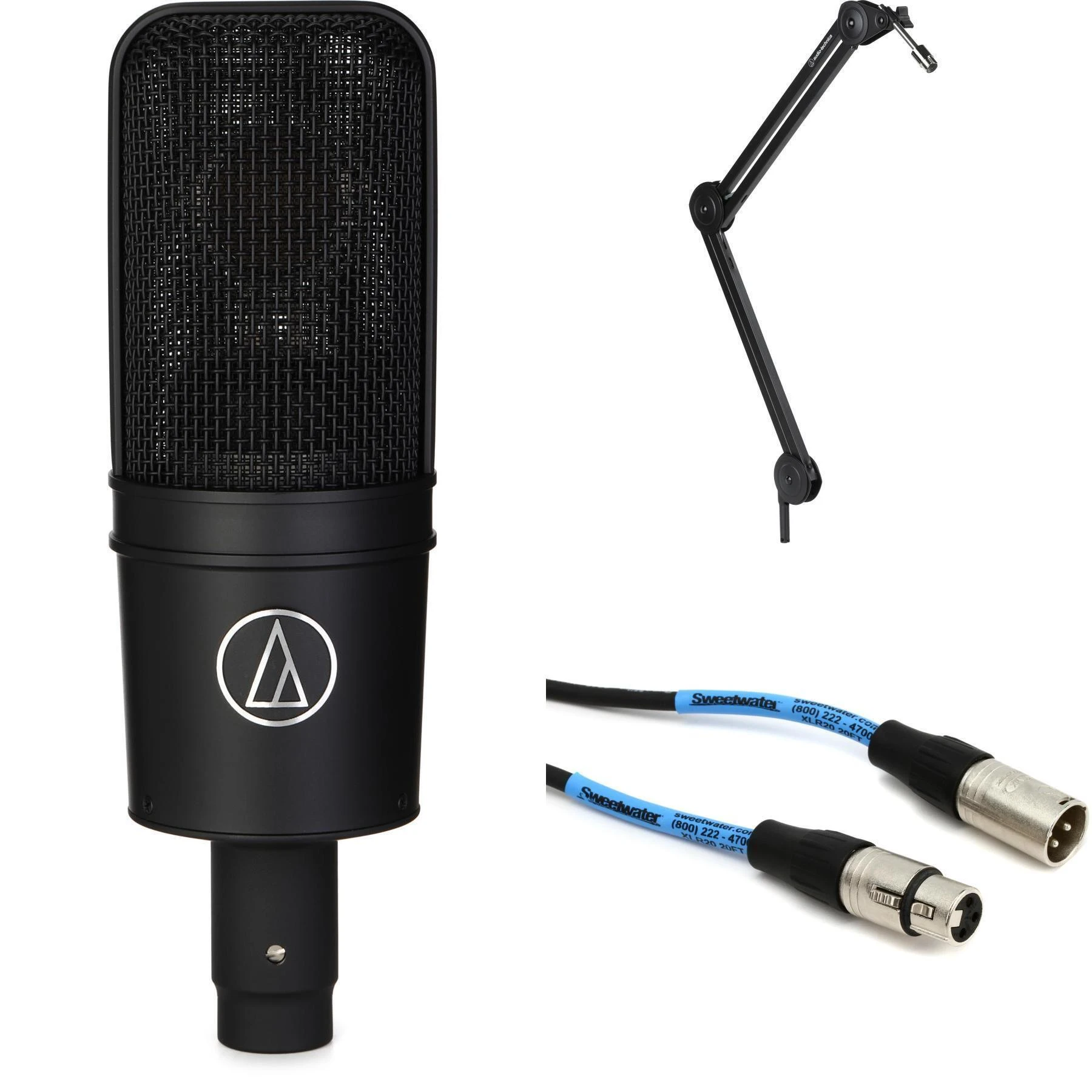 Audio-Technica AT4040 大振膜电容麦克风及广播吊臂支架套装