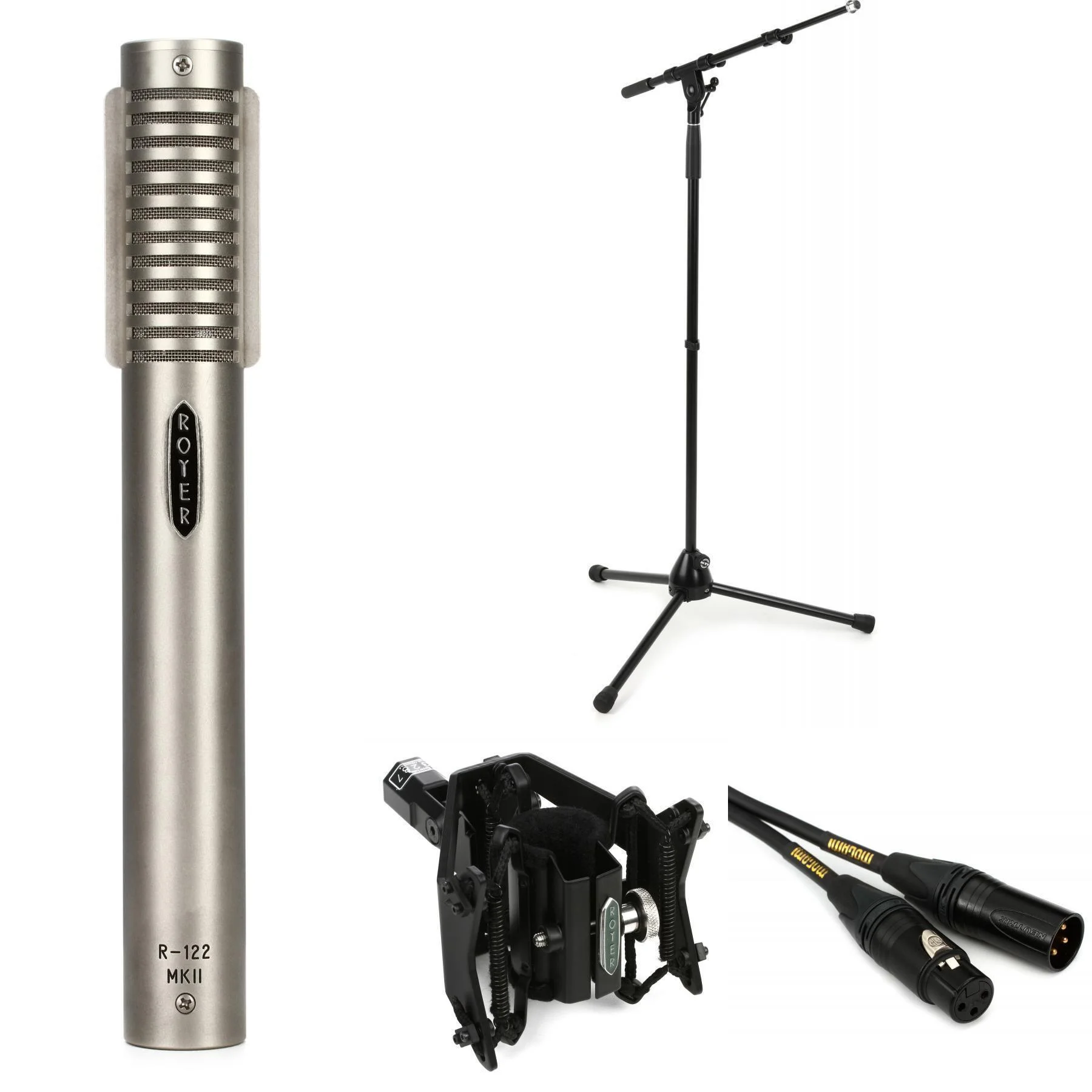 Royer R-122 MKII 有源铝带麦克风套装，含支架和线缆