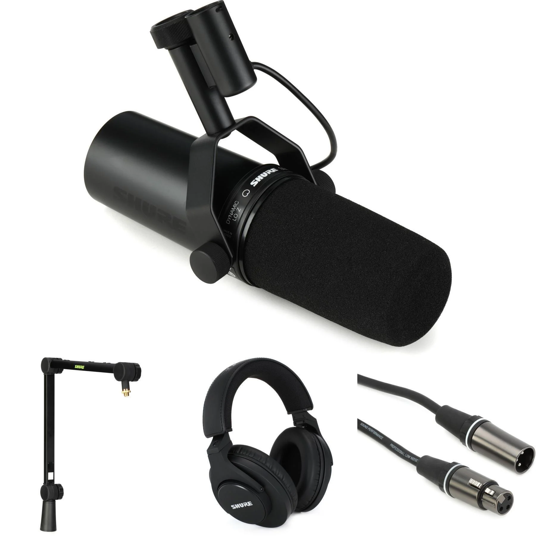 Shure SM7dB 有源动圈麦克风和 SRH440A 耳机广播套装