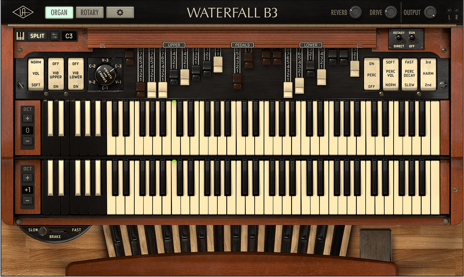 Universal Audio Waterfall B3 风琴虚拟乐器插件