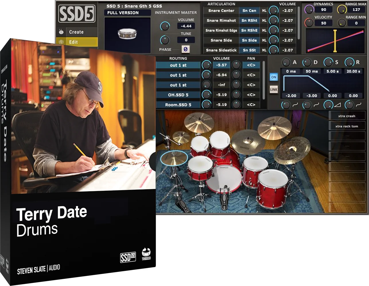 Steven Slate Drums Terry Date 鼓扩展包（适用于 SSD）