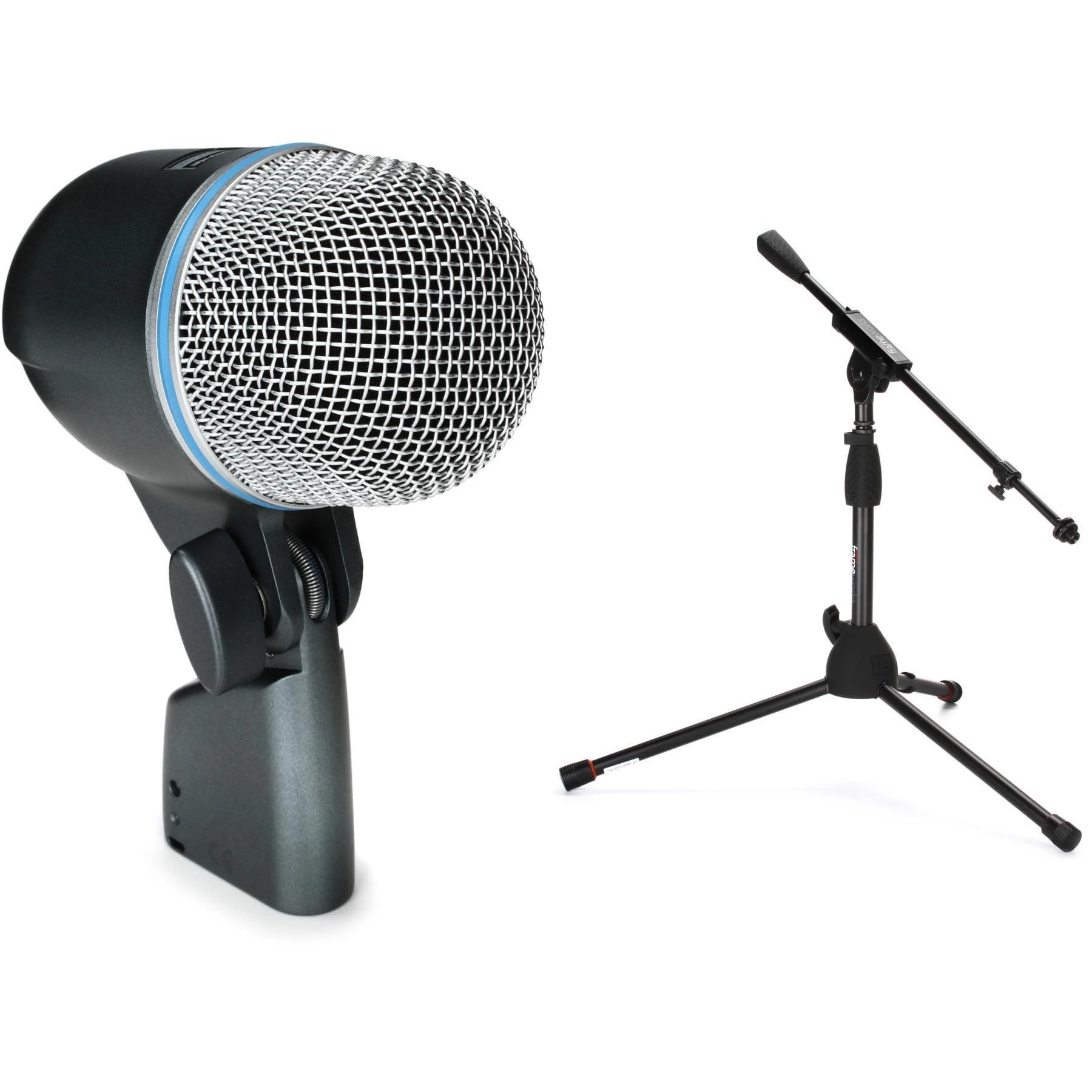 Shure Beta 52A 超心形动圈底鼓麦克风，配低矮式三脚支架