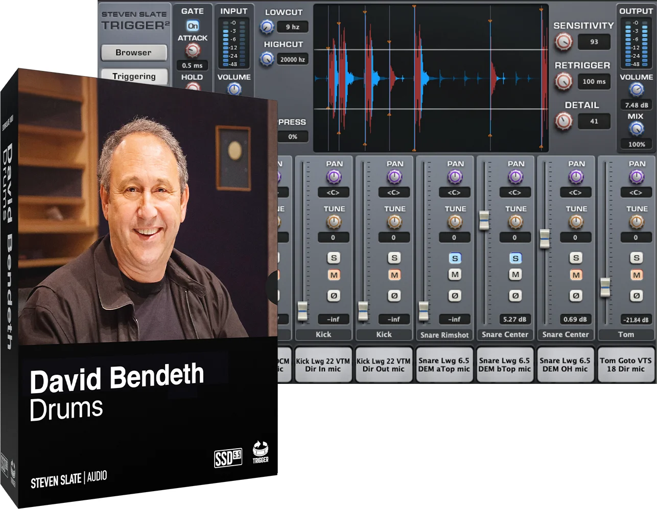 Steven Slate Drums David Bendeth 鼓扩展包（适用于 Trigger）