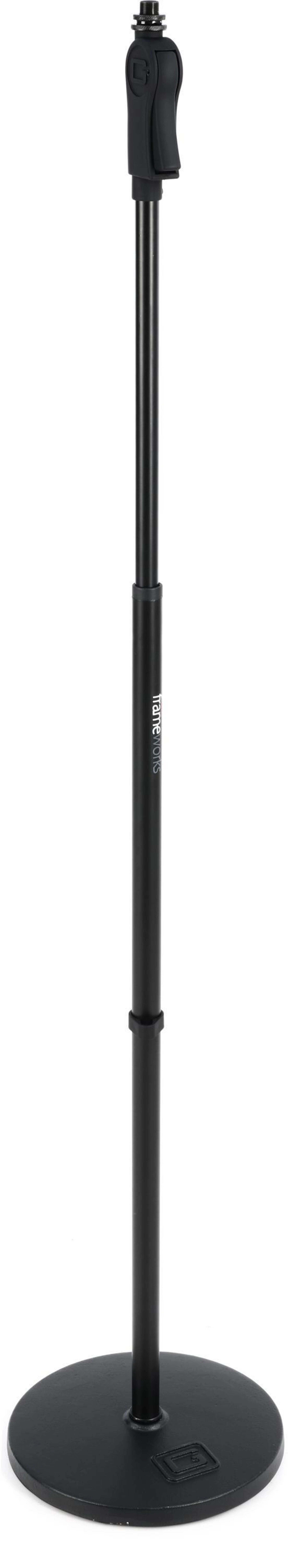Gator Frameworks GFW-MIC-1001 豪华型10英寸圆形底座麦克风支架