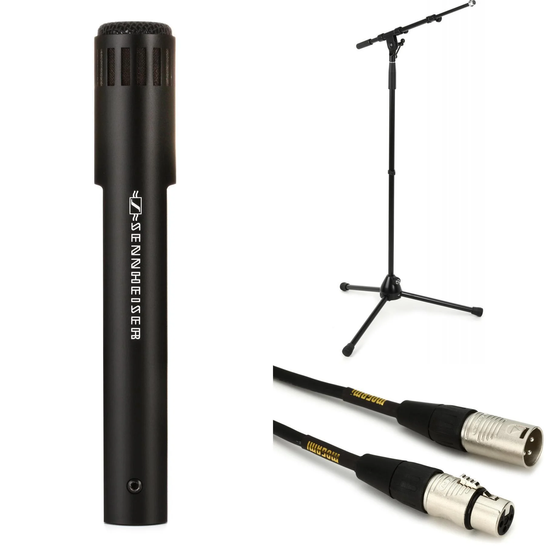 Sennheiser MKH 50 小振膜电容麦克风套装，含支架和线缆